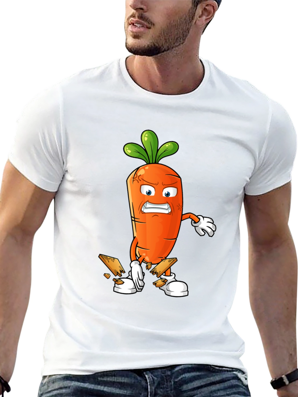 Angry Carrot Breaking Wood T-Shirt