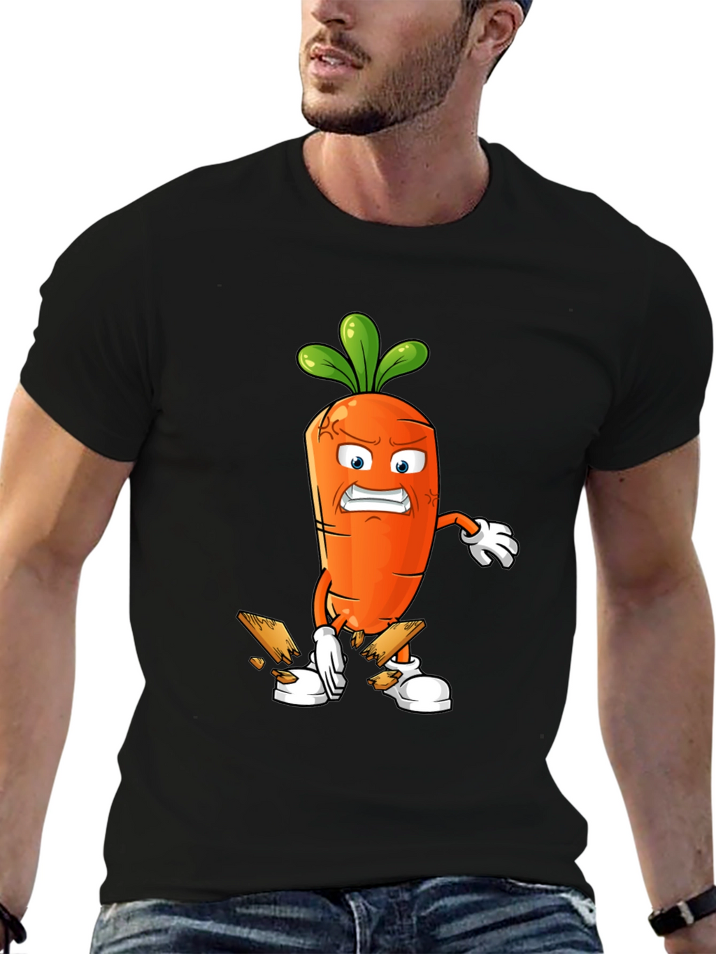 Angry Carrot Breaking Wood T-Shirt