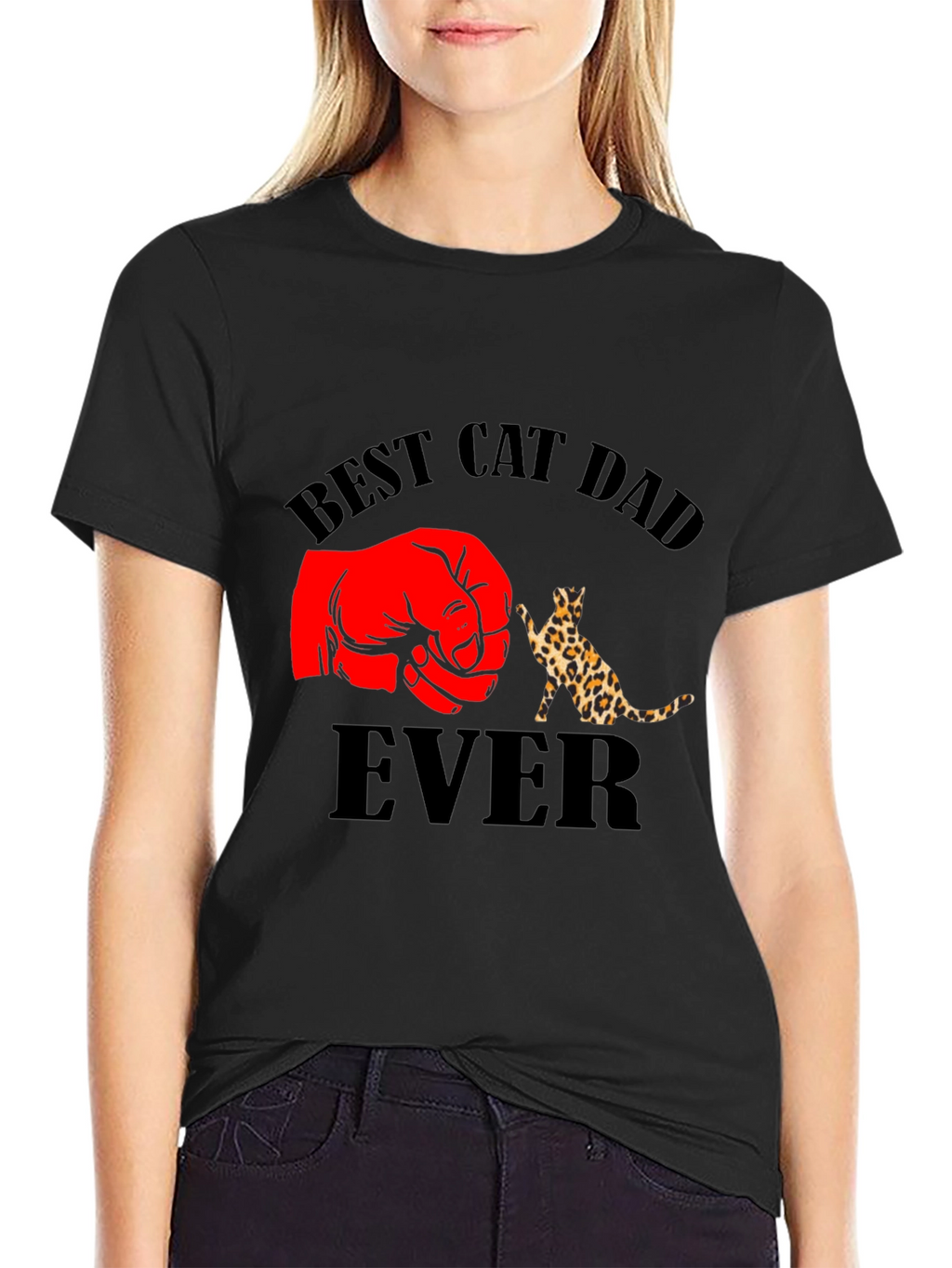 Best Cat Dad Ever Black T-Shirt