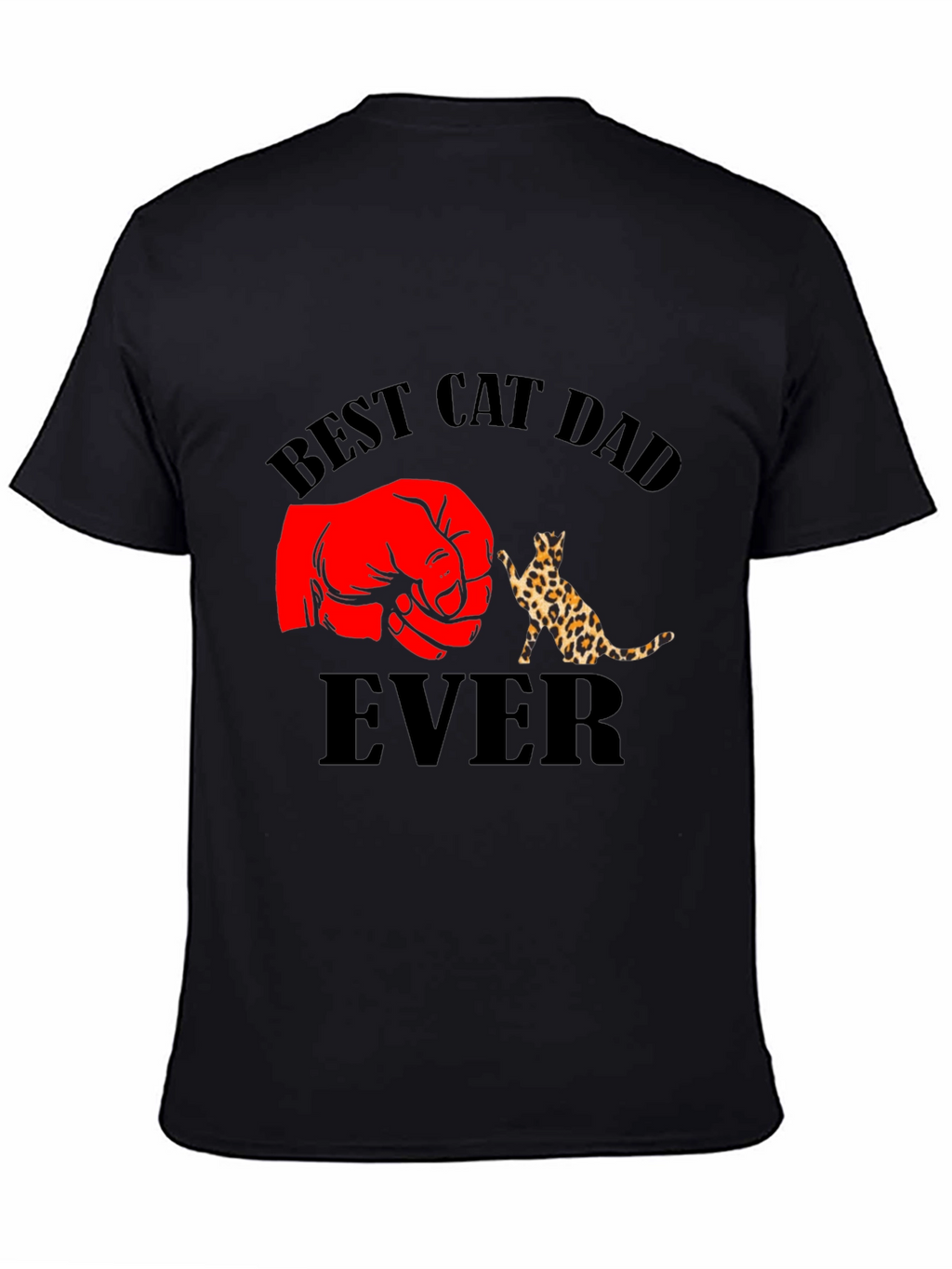 Best Cat Dad Ever Black T-Shirt