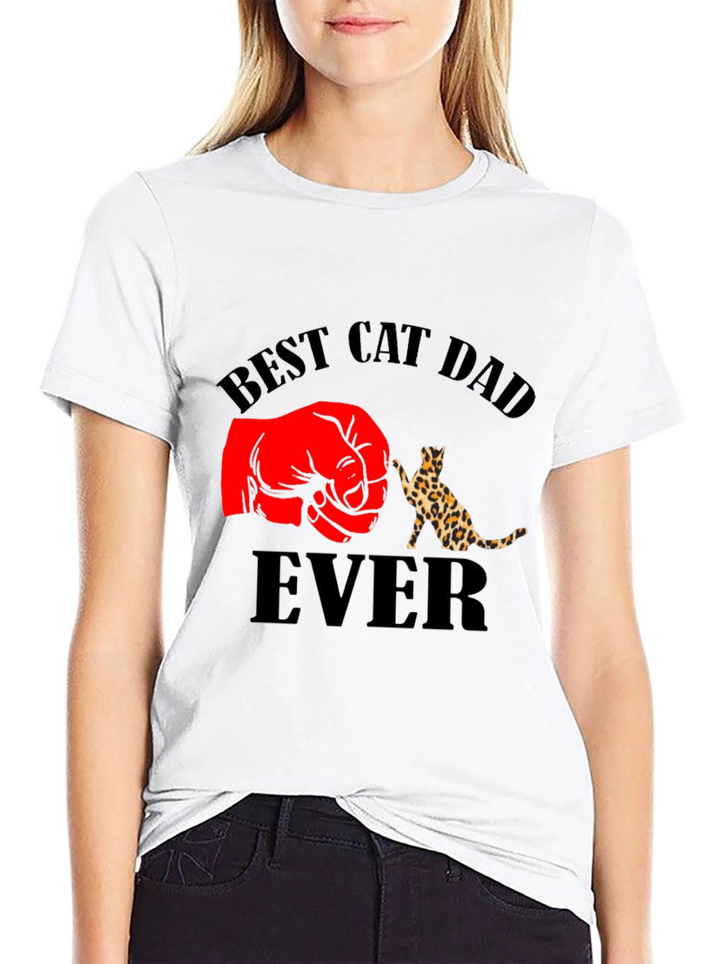 Best Cat Dad Ever Black T-Shirt