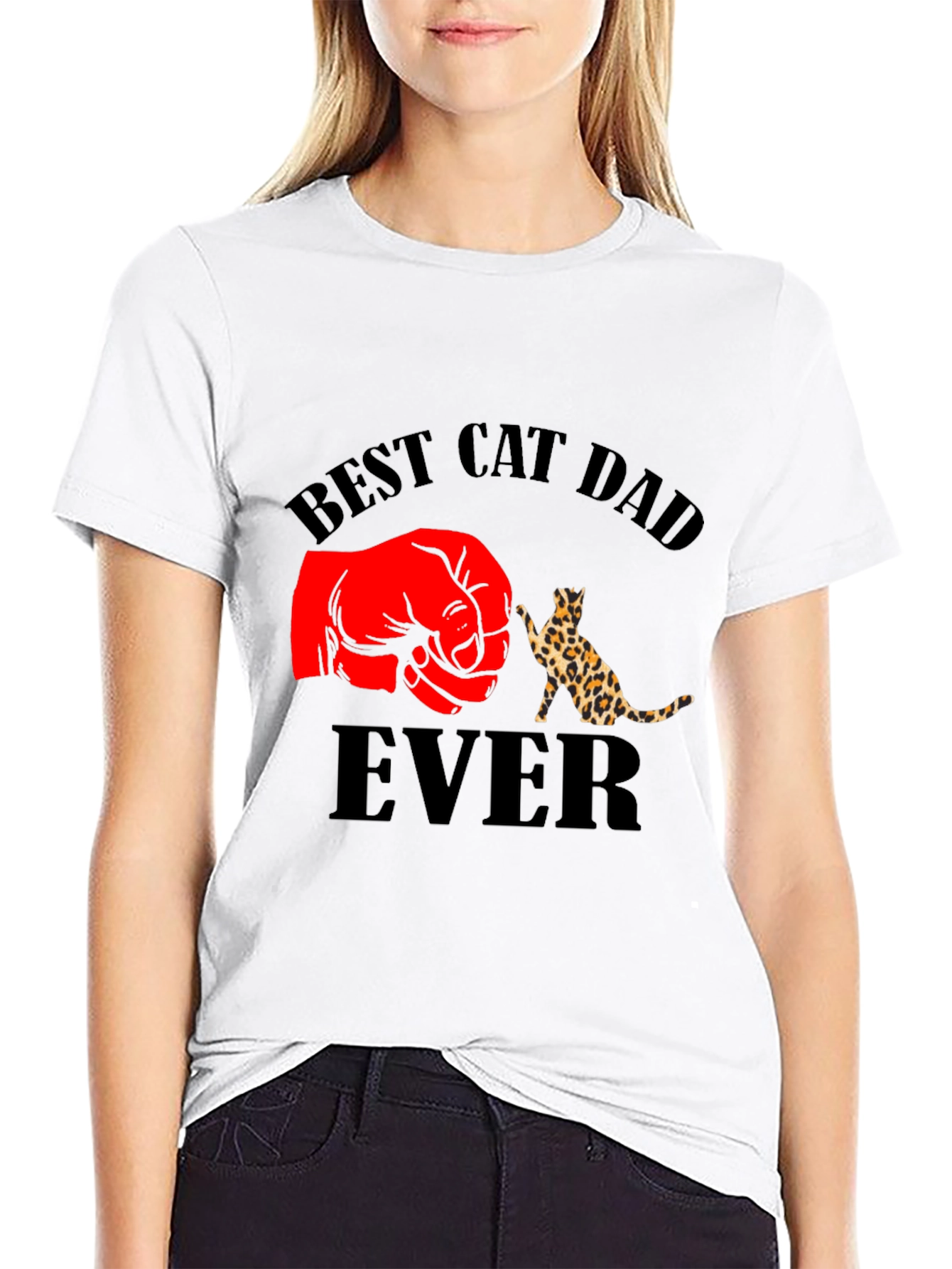 Best Cat Dad Ever Black T-Shirt