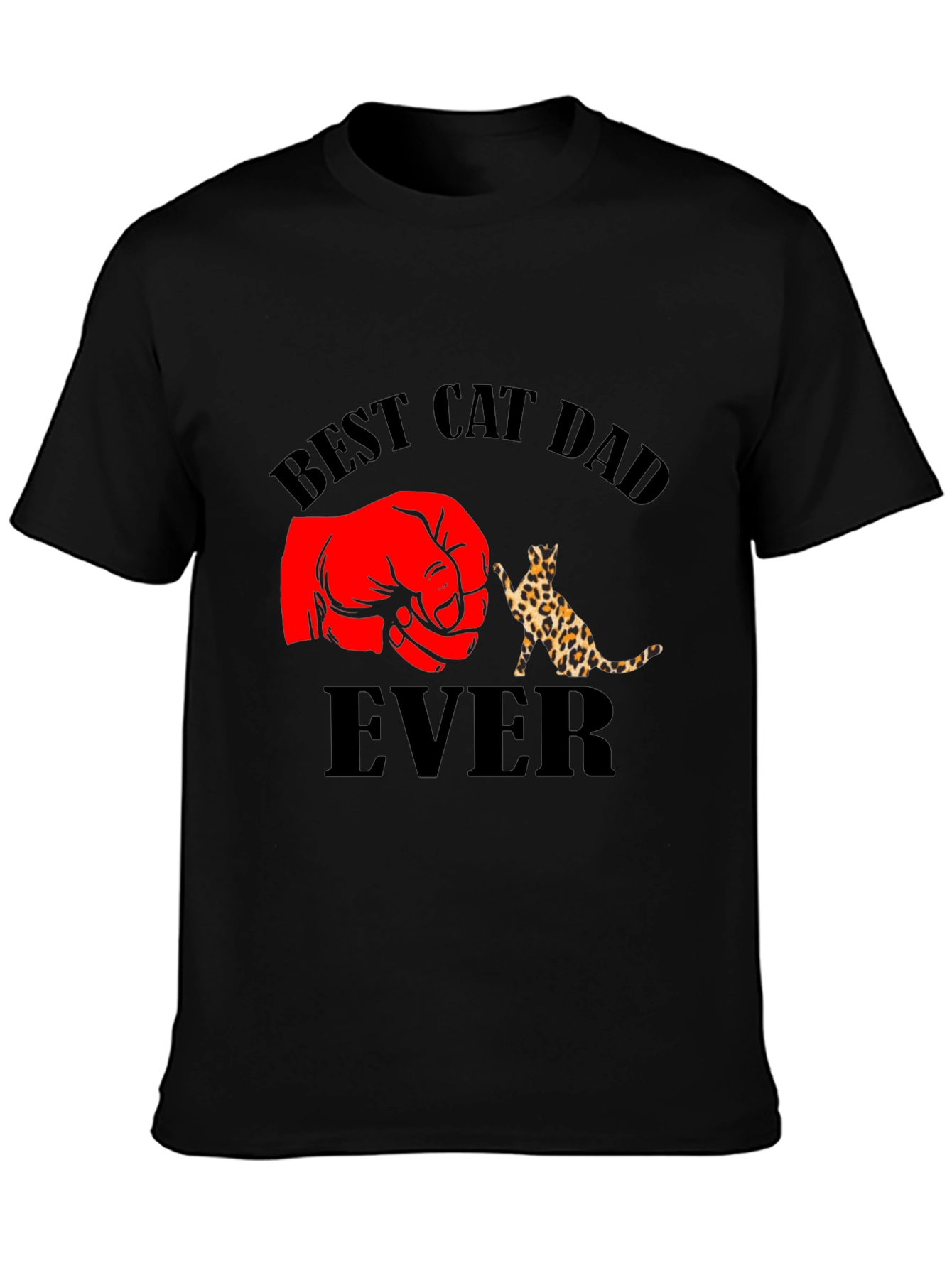 Best Cat Dad Ever Black T-Shirt