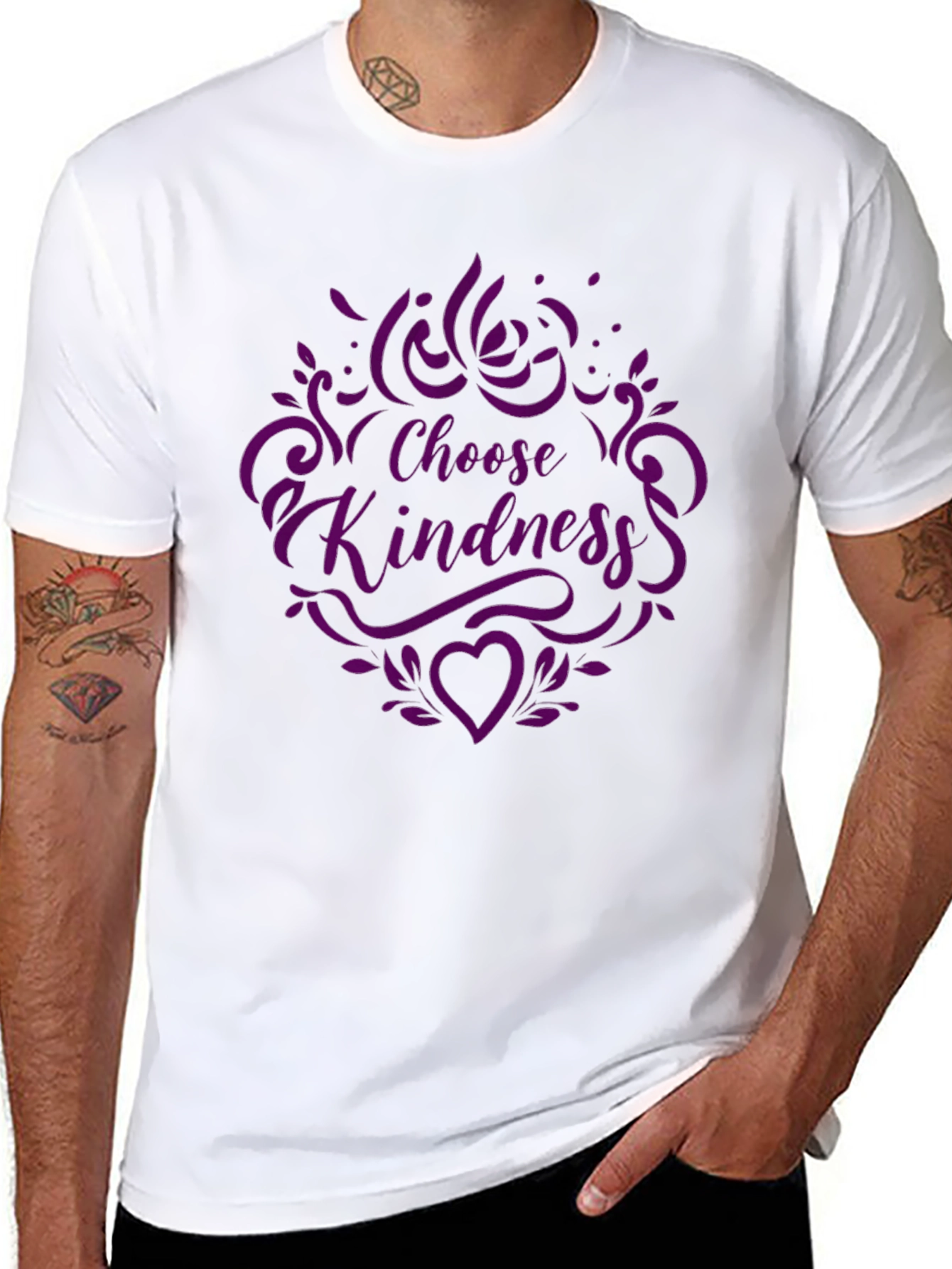 Choose Kindness Graphic Tee - Black Purple