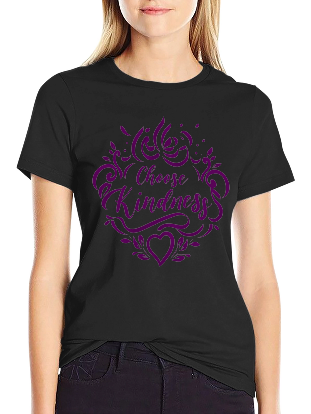 Choose Kindness Graphic Tee - Black Purple