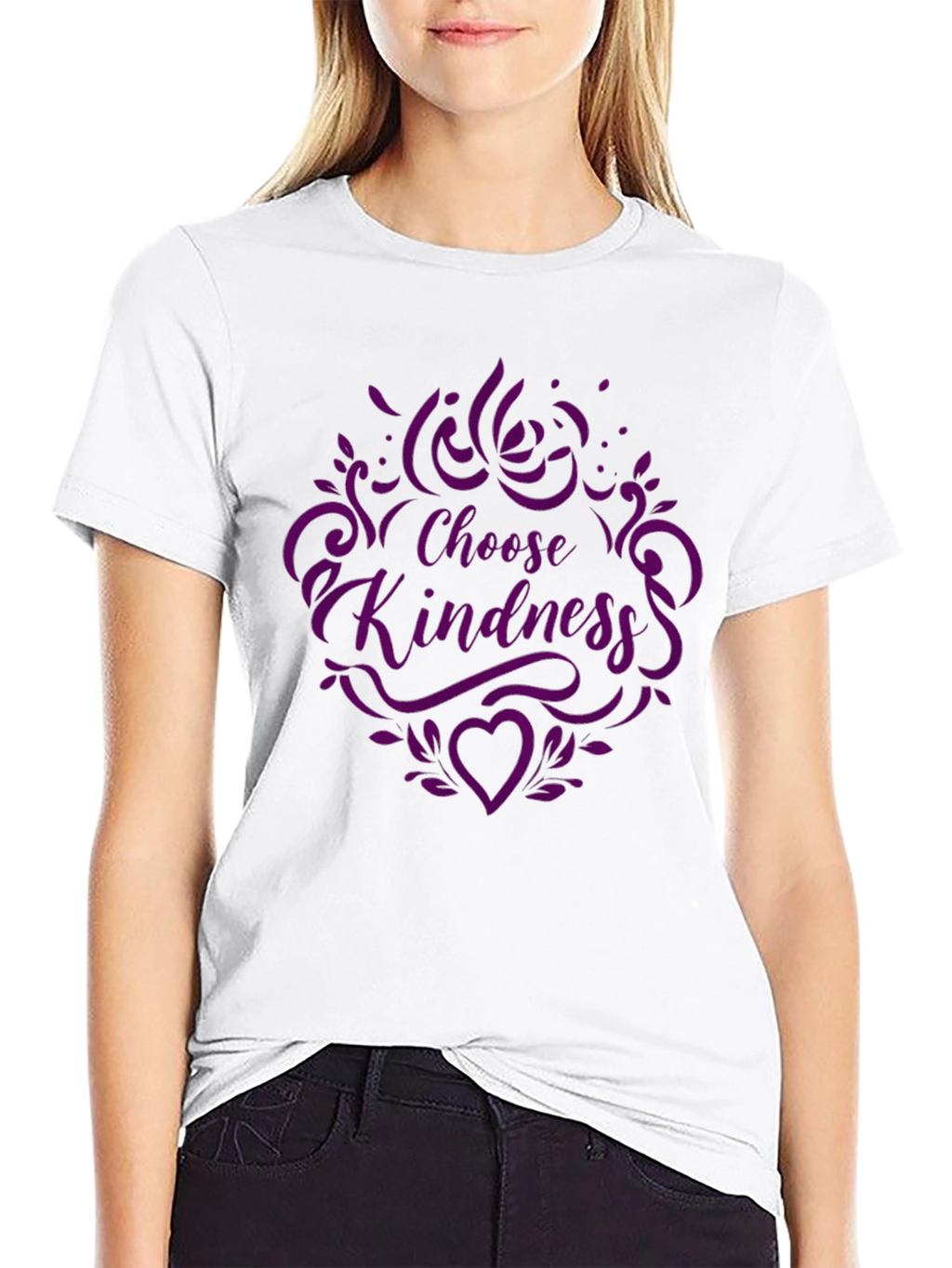 Choose Kindness Graphic Tee - Black Purple