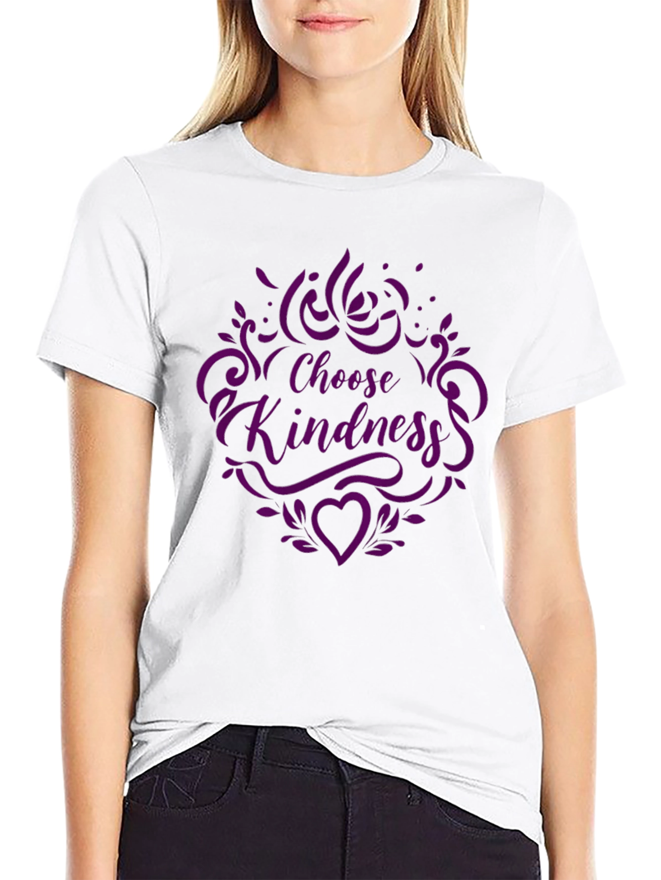 Choose Kindness Graphic Tee - Black Purple