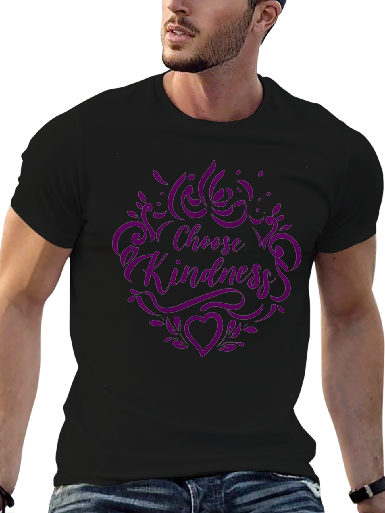 Choose Kindness Graphic Tee - Black Purple