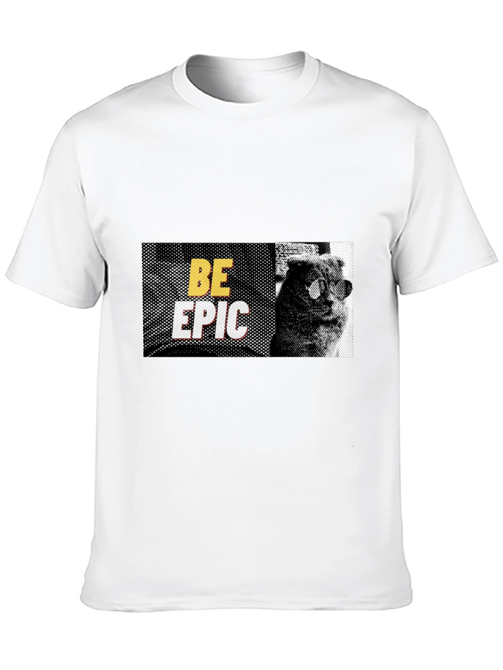 Be Epic Cat Graphic Black T-Shirt