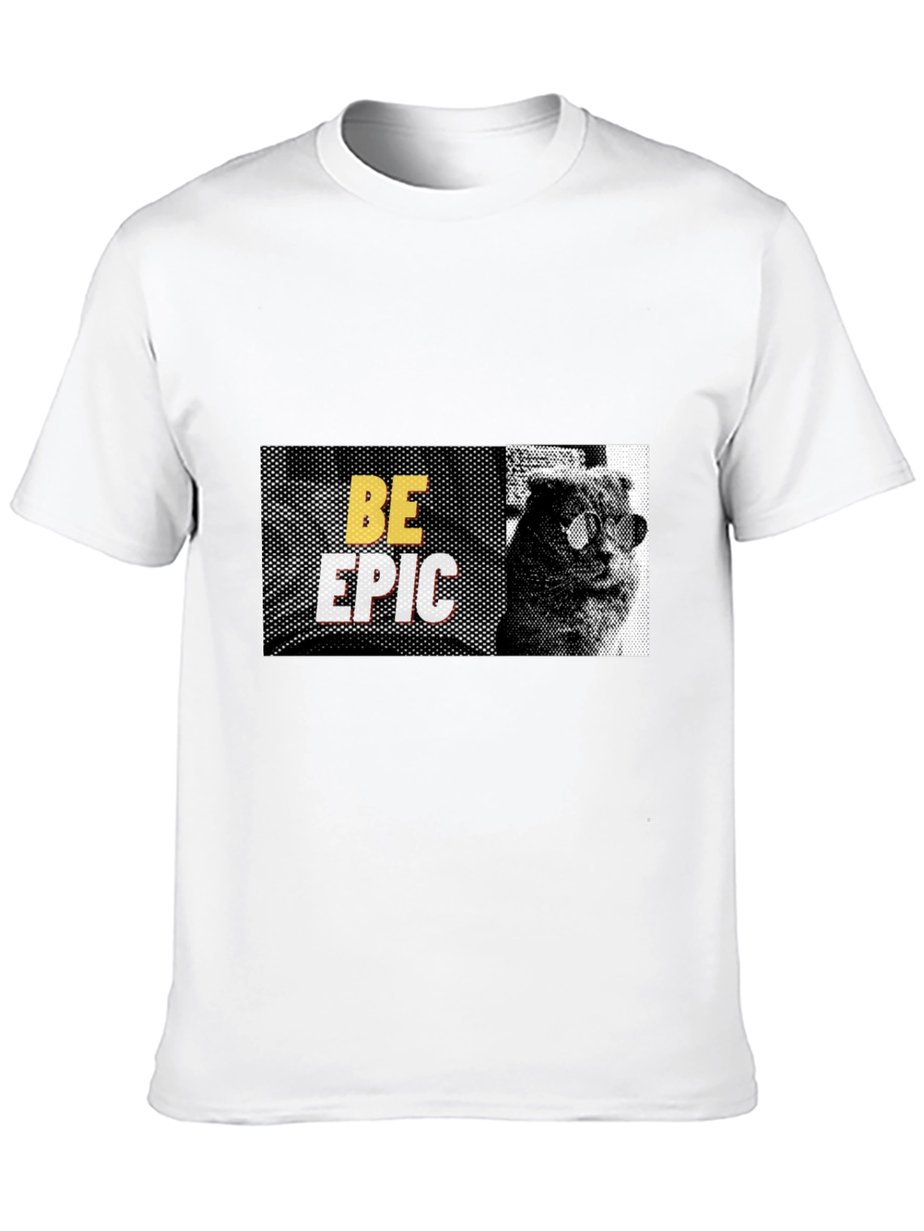Be Epic Cat Graphic Black T-Shirt