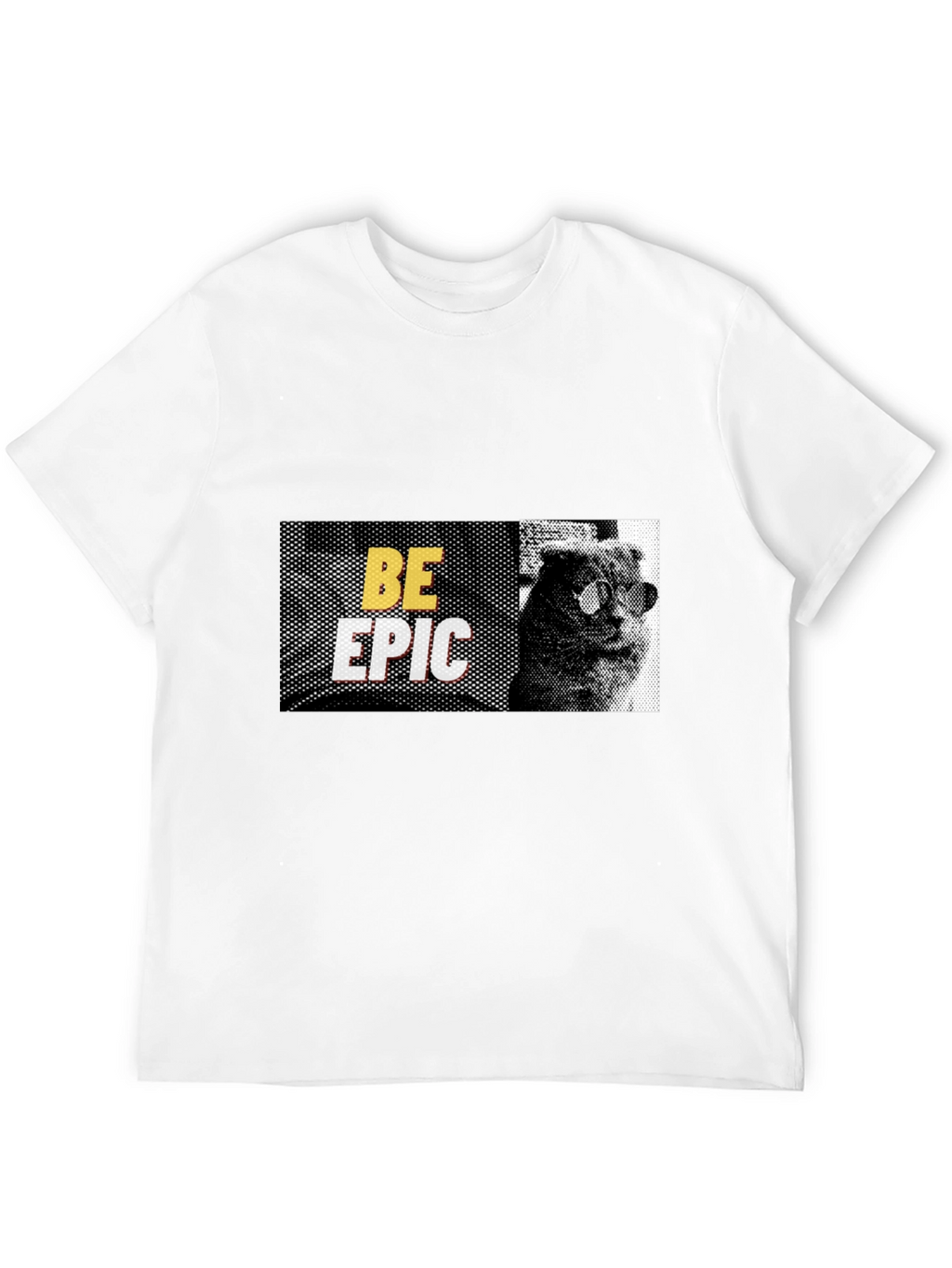 Be Epic Cat Graphic Black T-Shirt