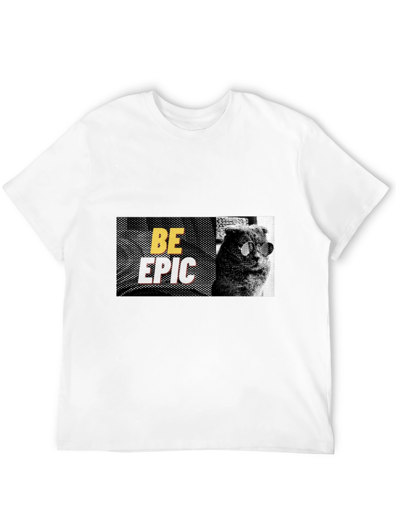 Be Epic Cat Graphic Black T-Shirt