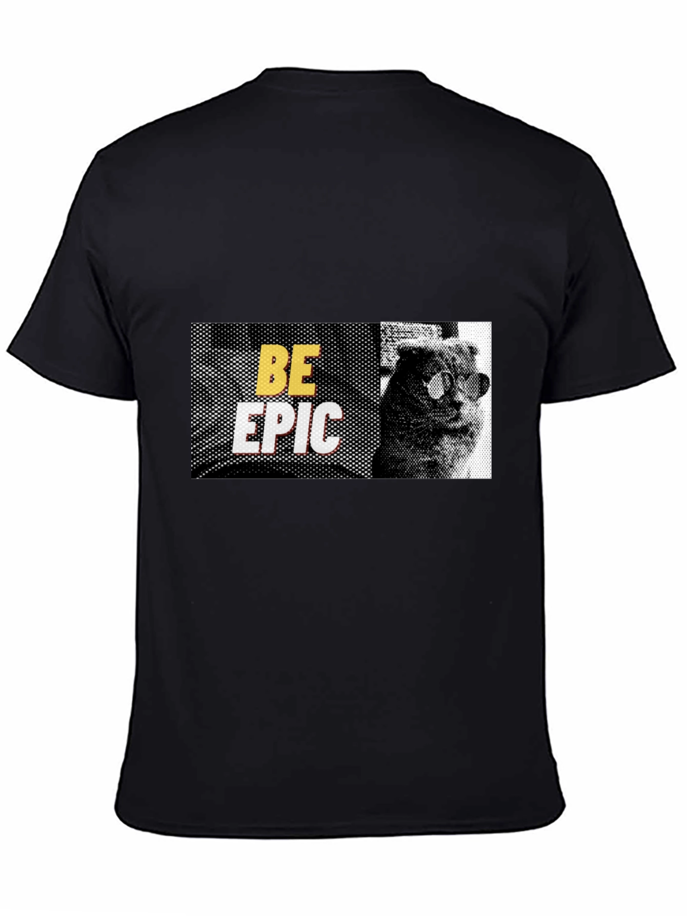 Be Epic Cat Graphic Black T-Shirt