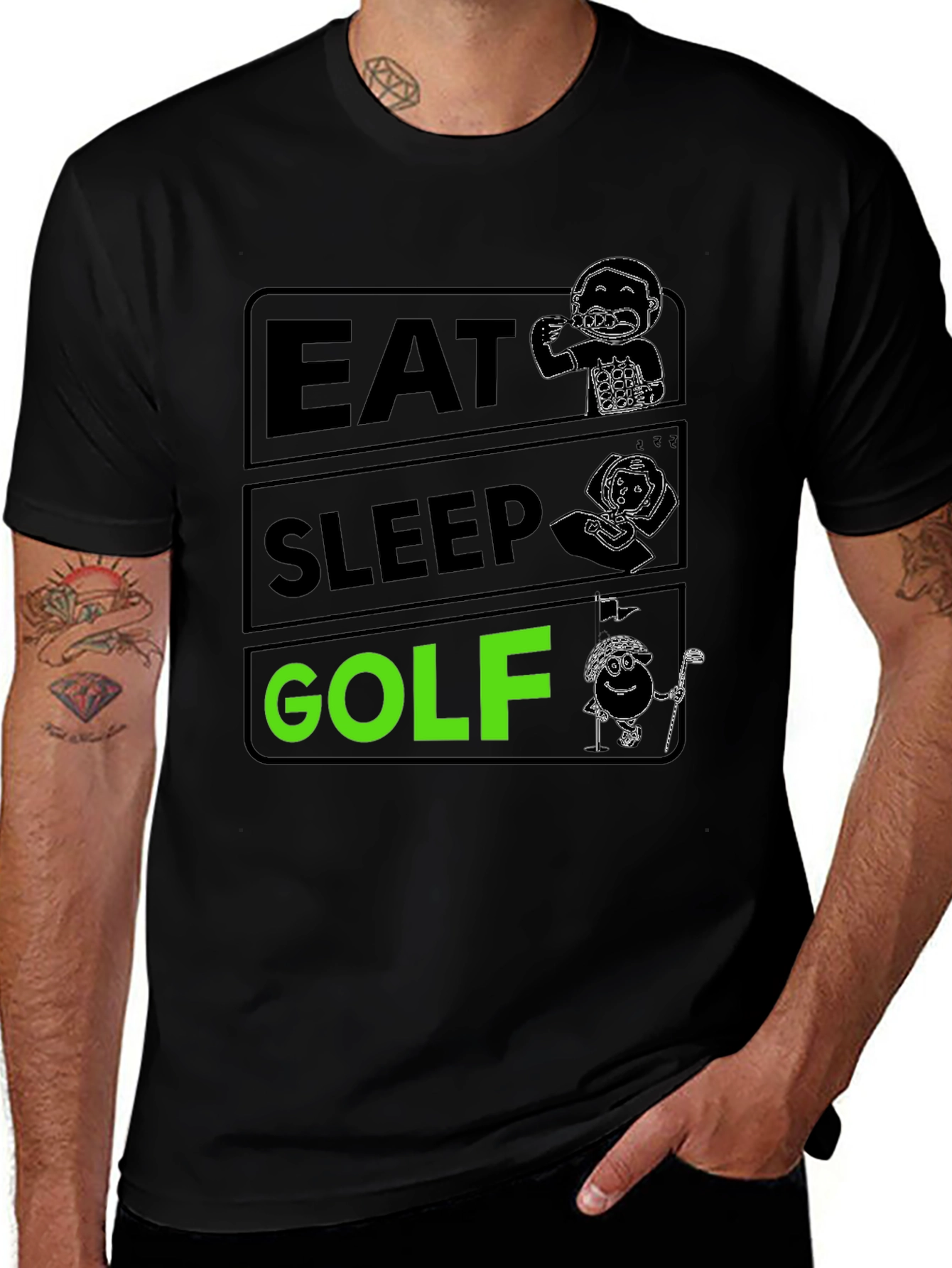 Eat Sleep Golf Funny T-Shirt | Golfer Gift