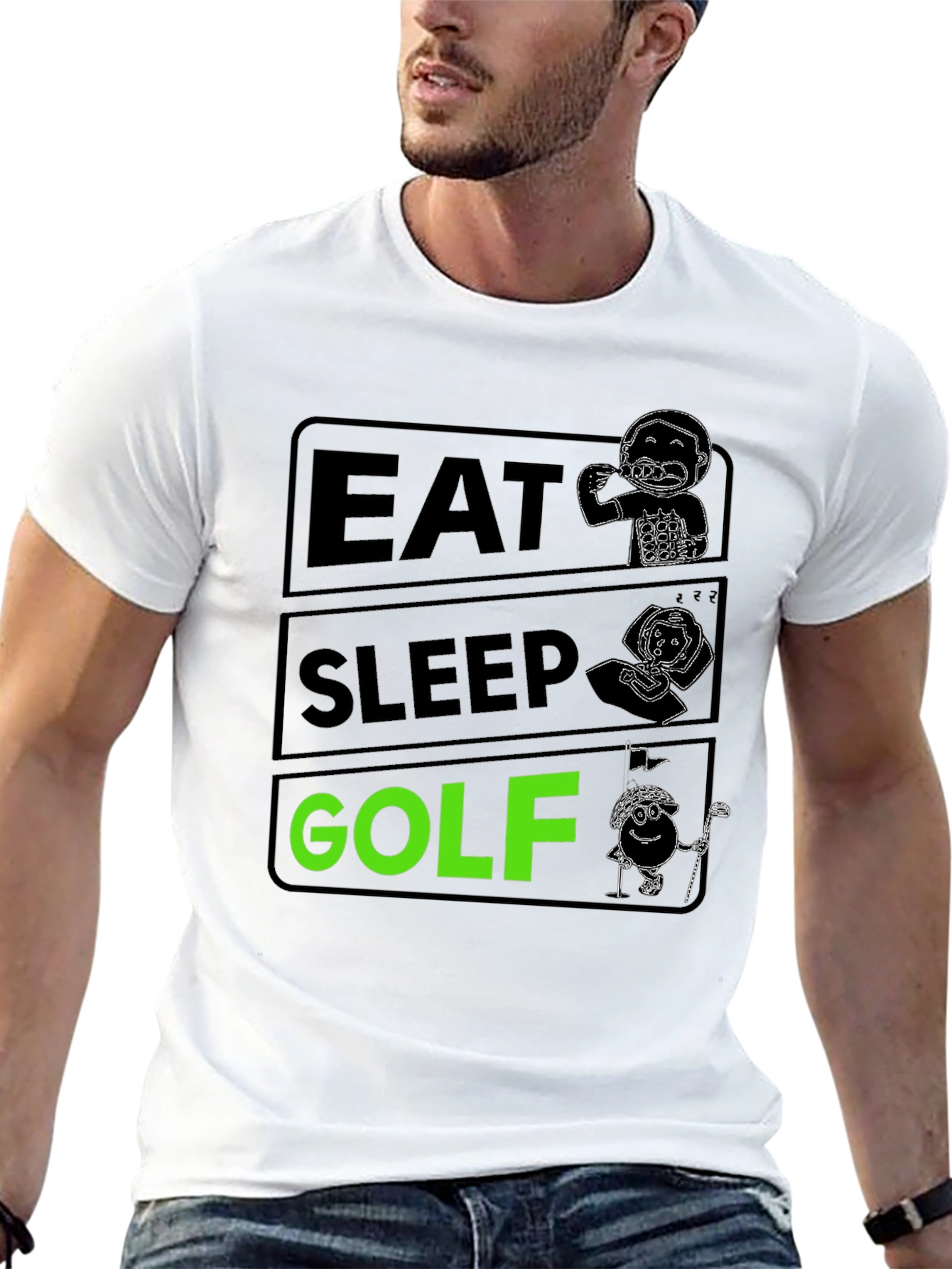 Eat Sleep Golf Funny T-Shirt | Golfer Gift