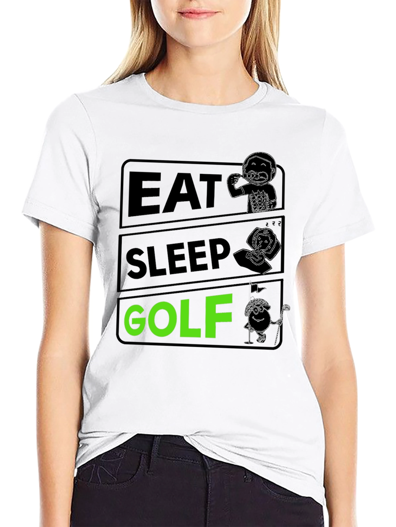 Eat Sleep Golf Funny T-Shirt | Golfer Gift