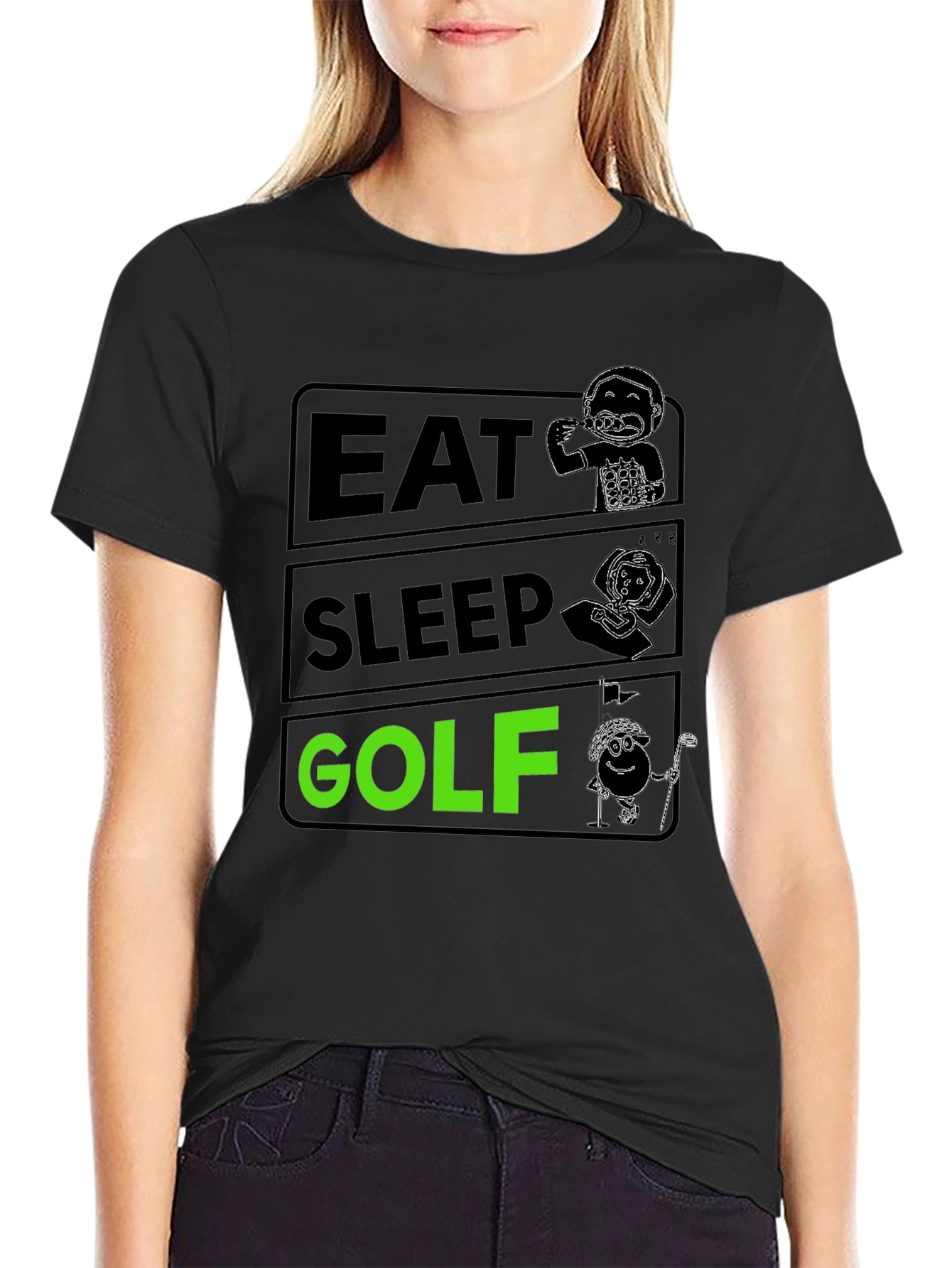 Eat Sleep Golf Funny T-Shirt | Golfer Gift