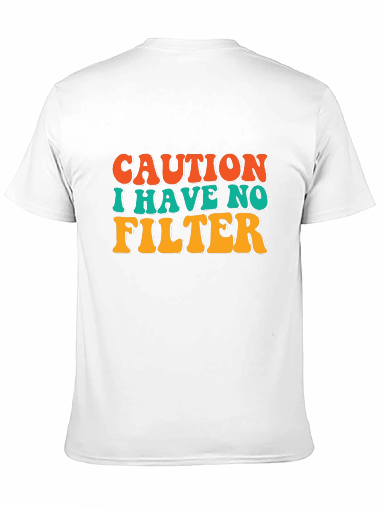 Caution I Have No Filter Black T-Shirt