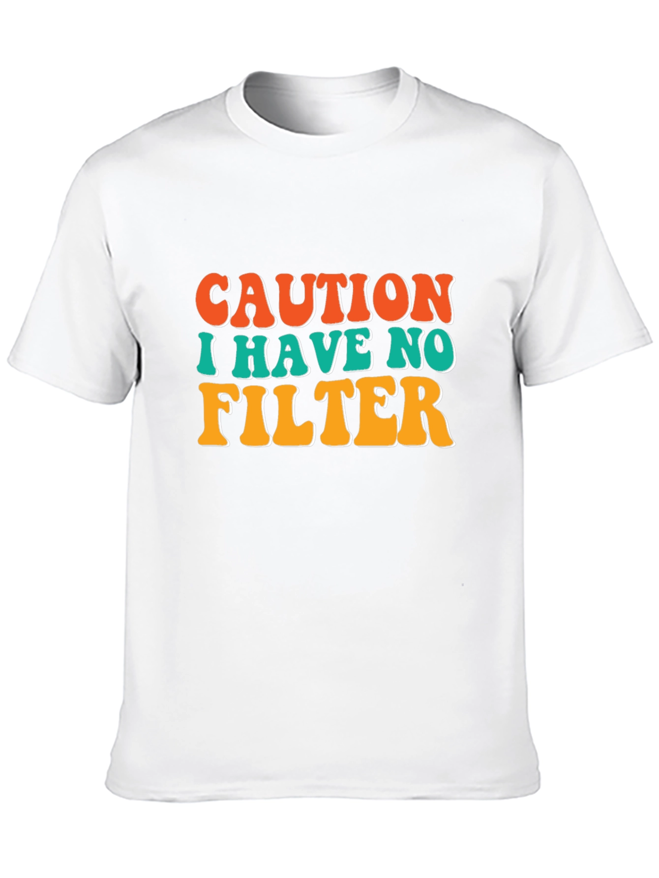 Caution I Have No Filter Black T-Shirt