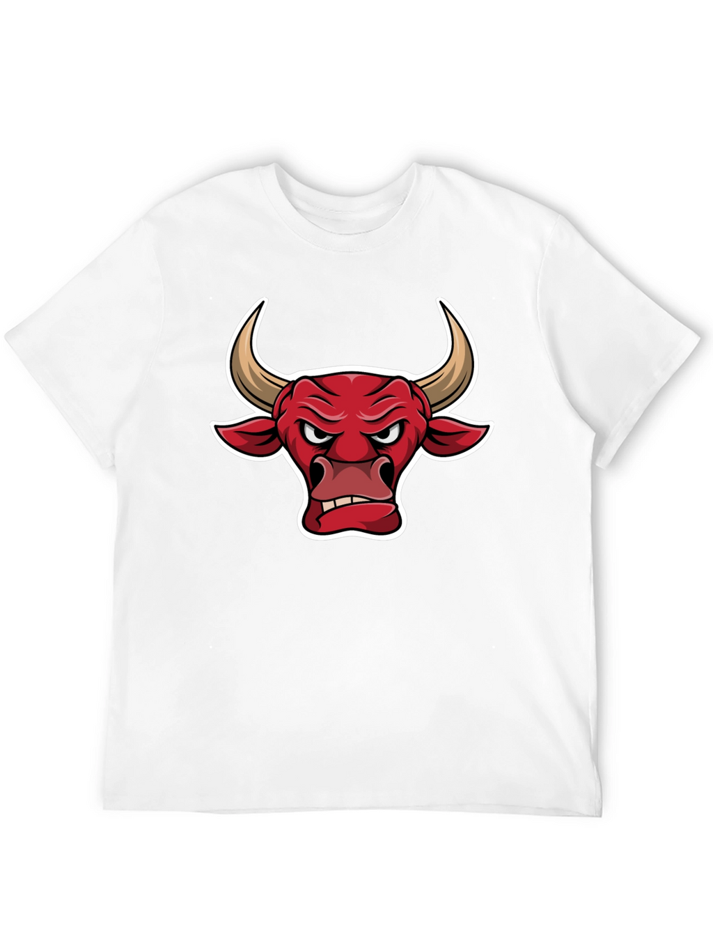 Black T-Shirt with Bull Graphic