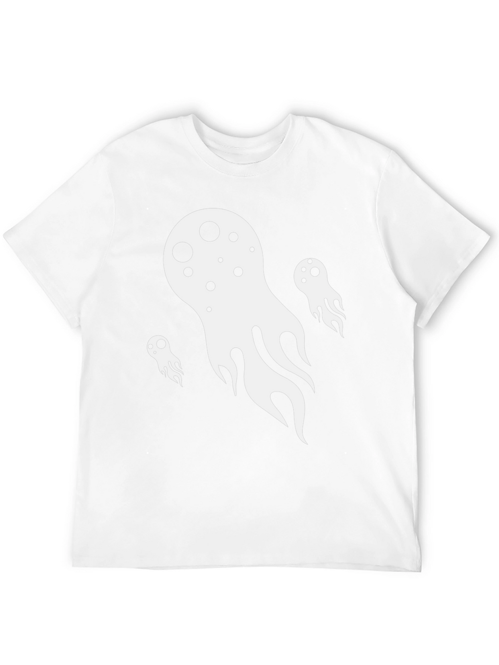 Ghostly Graphic Tee - Black Cotton Blend