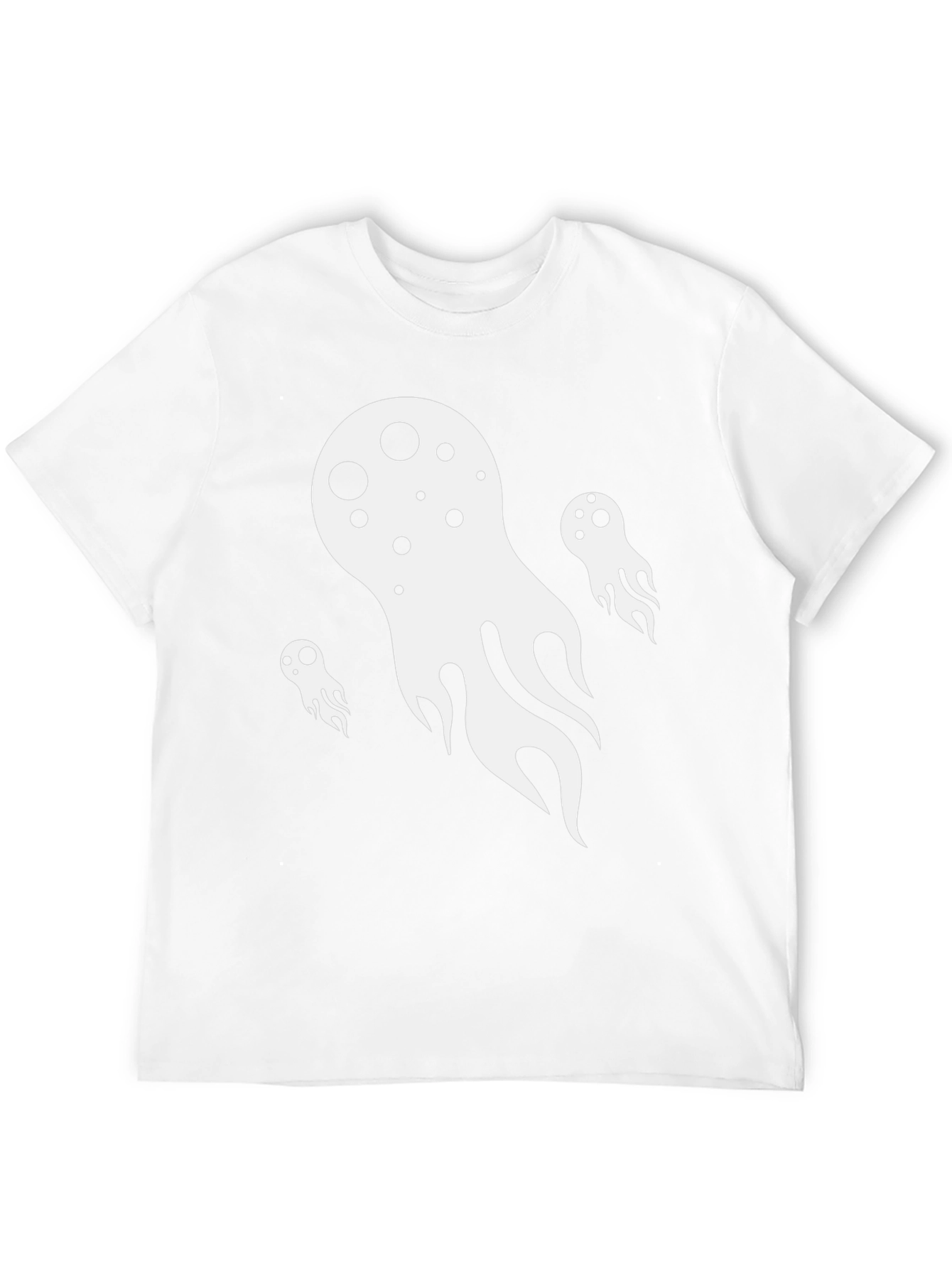 Ghostly Graphic Tee - Black Cotton Blend