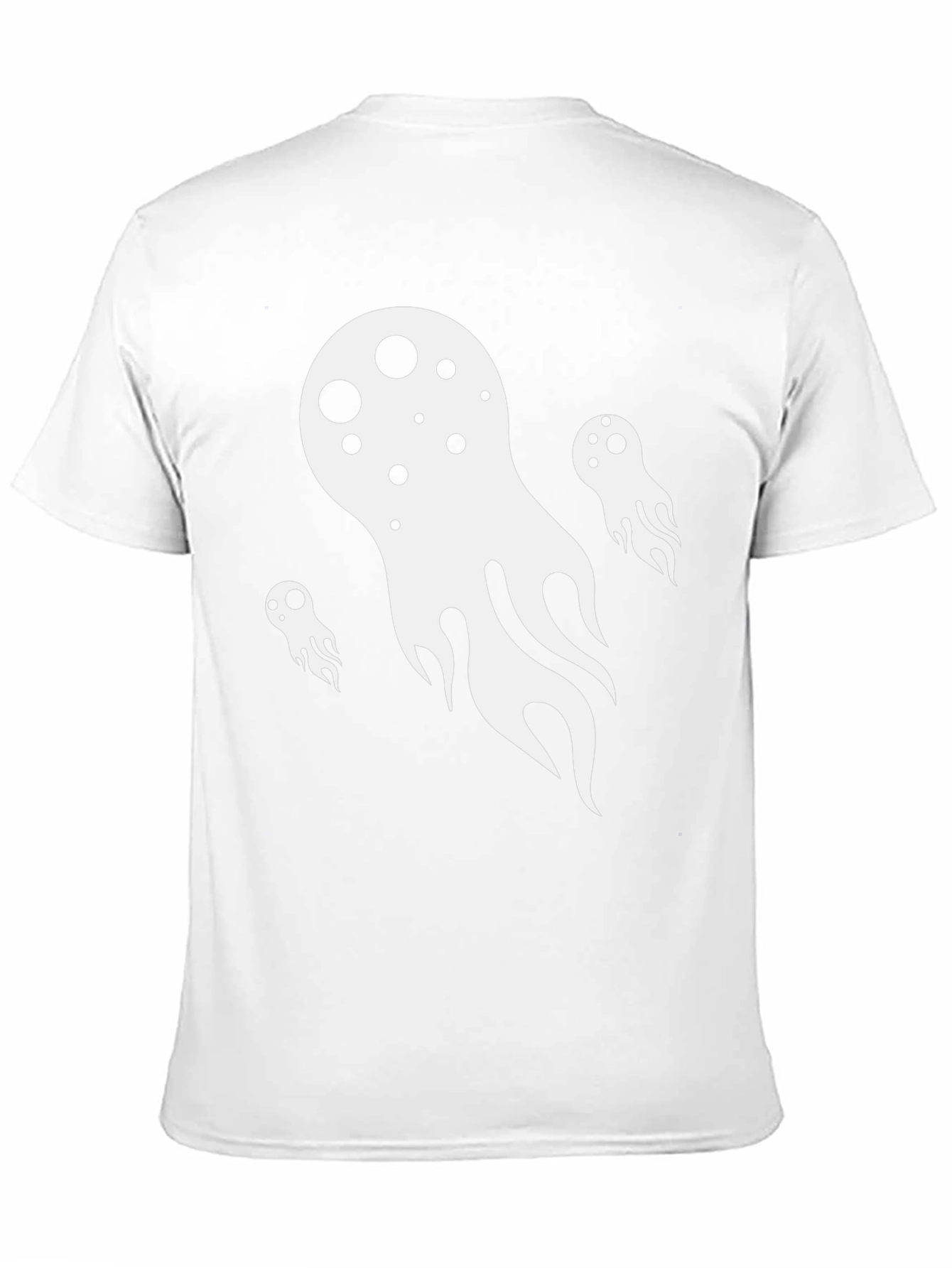 Ghostly Graphic Tee - Black Cotton Blend