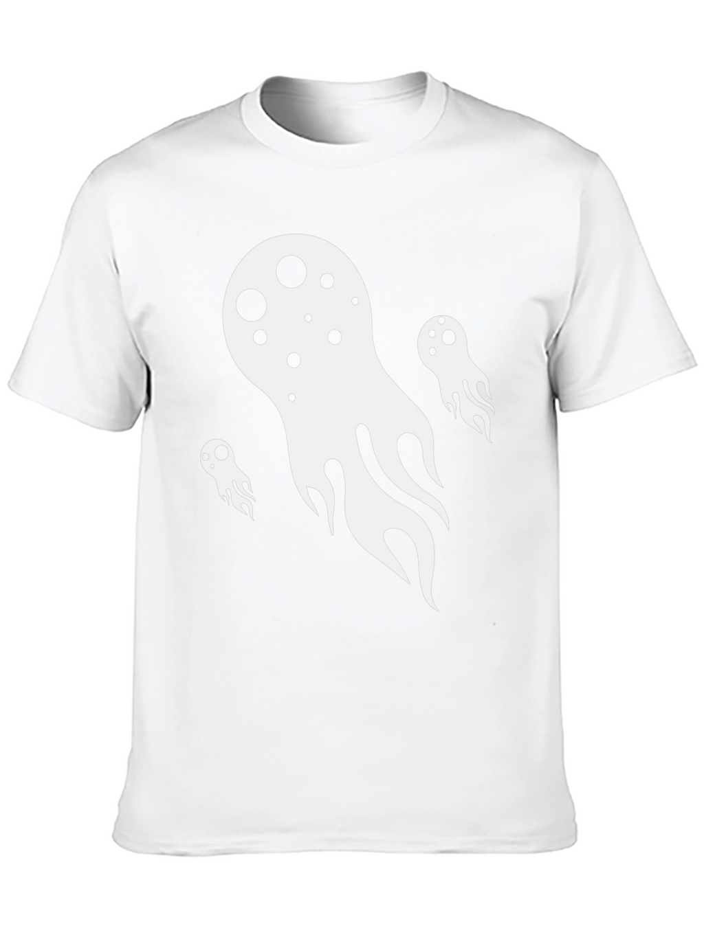 Ghostly Graphic Tee - Black Cotton Blend