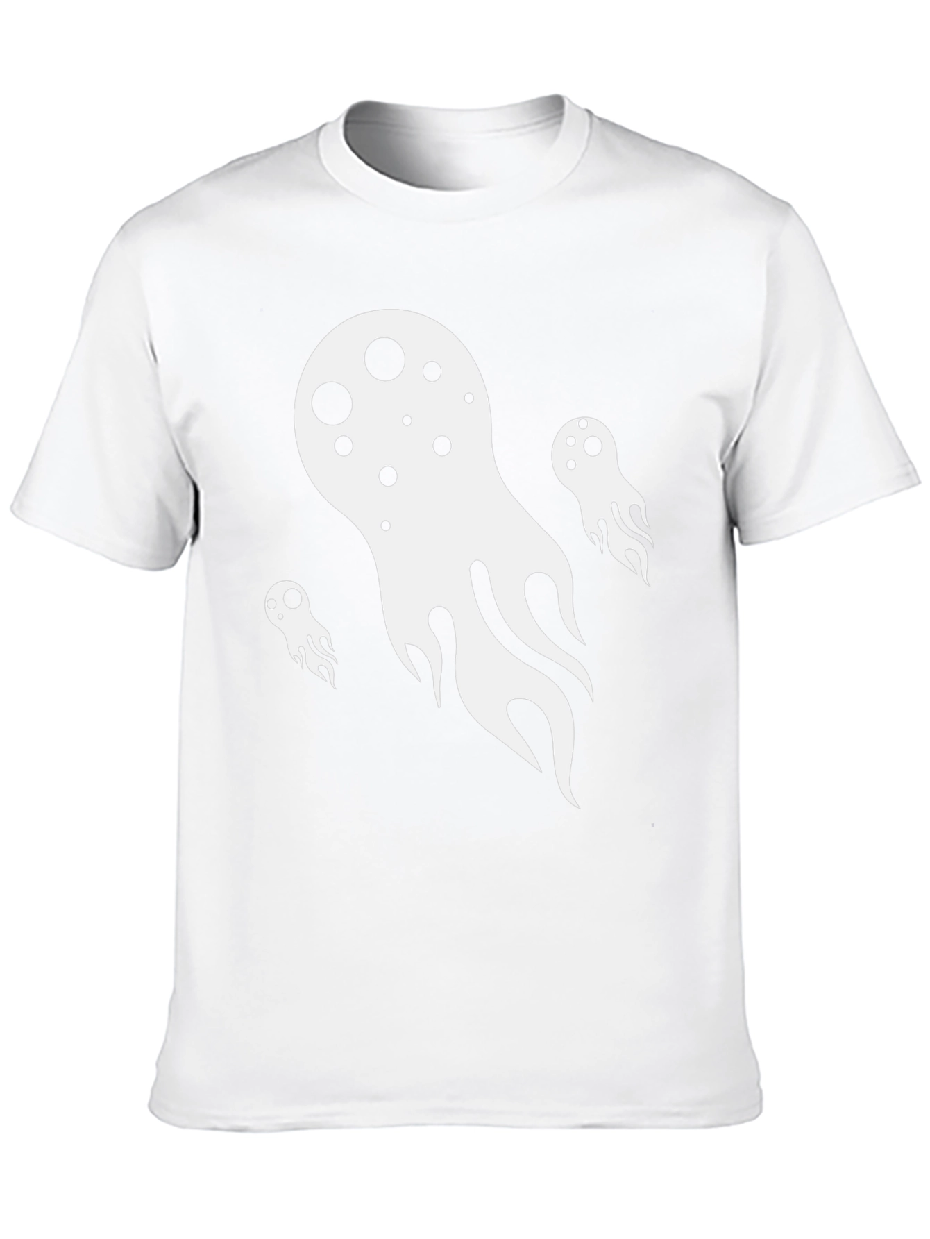 Ghostly Graphic Tee - Black Cotton Blend