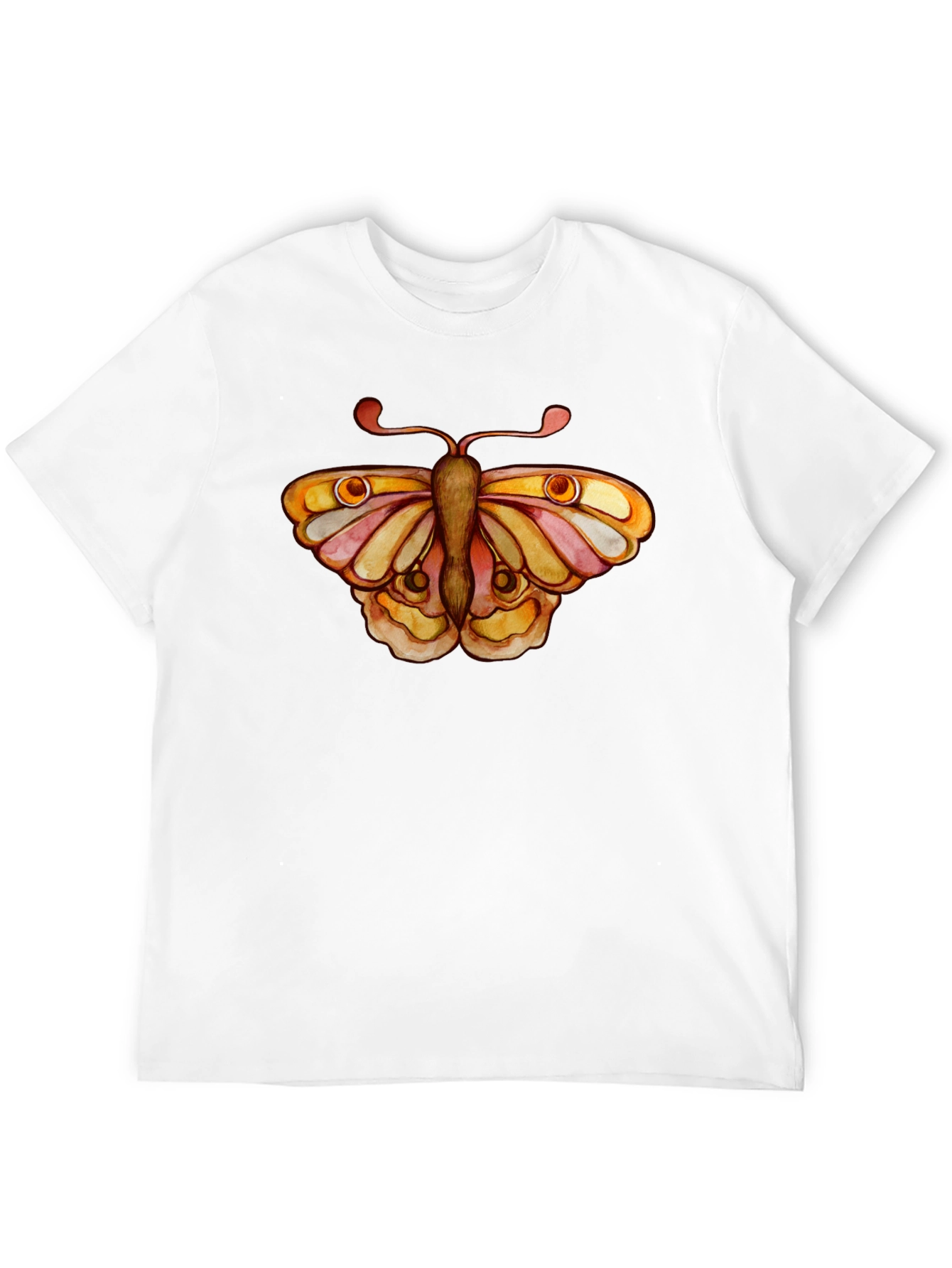 Butterfly Graphic Tee - Black Cotton T-Shirt