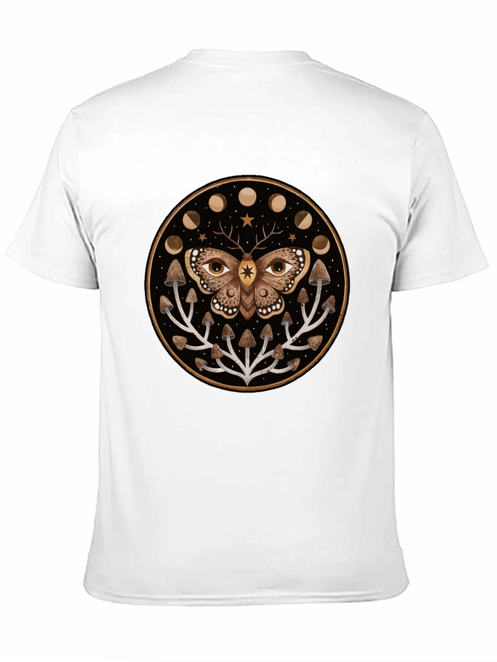 Moth and Mushroom Moon Phases Graphic Tee