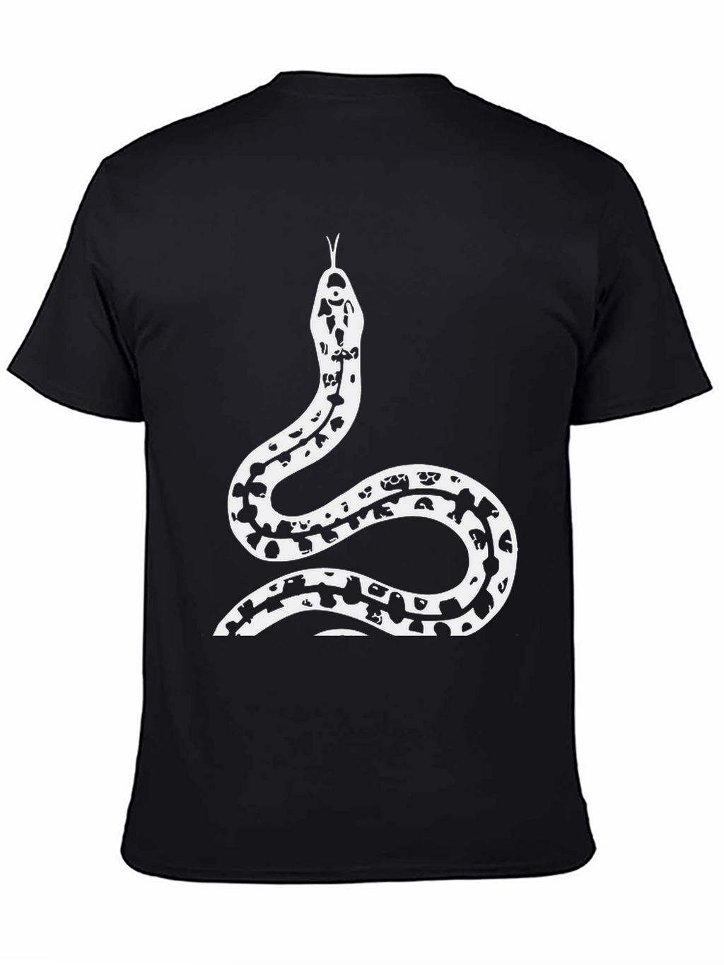 Black Snake Print Graphic Tee