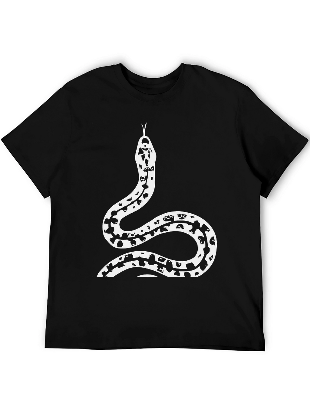 Black Snake Print Graphic Tee
