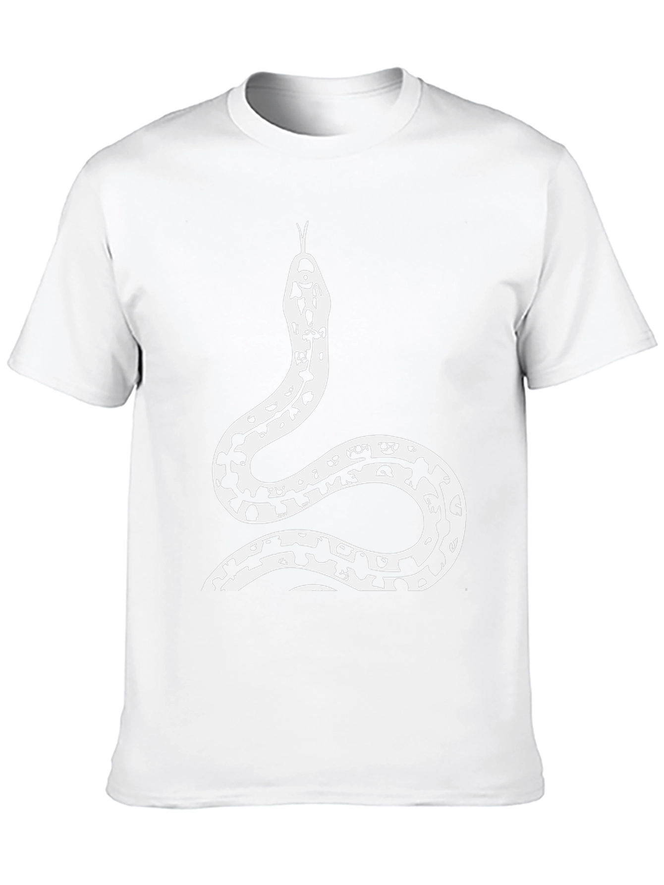 Black Snake Print Graphic Tee
