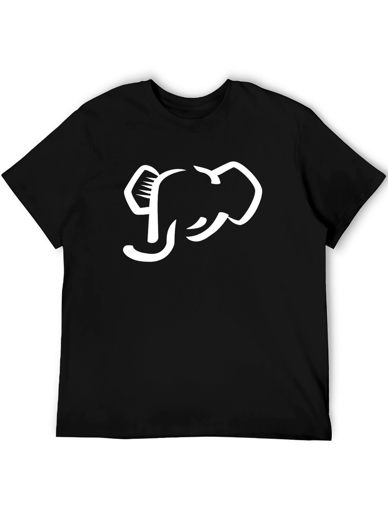 Elephant Graphic Tee - Stylish Black Cotton T-Shirt