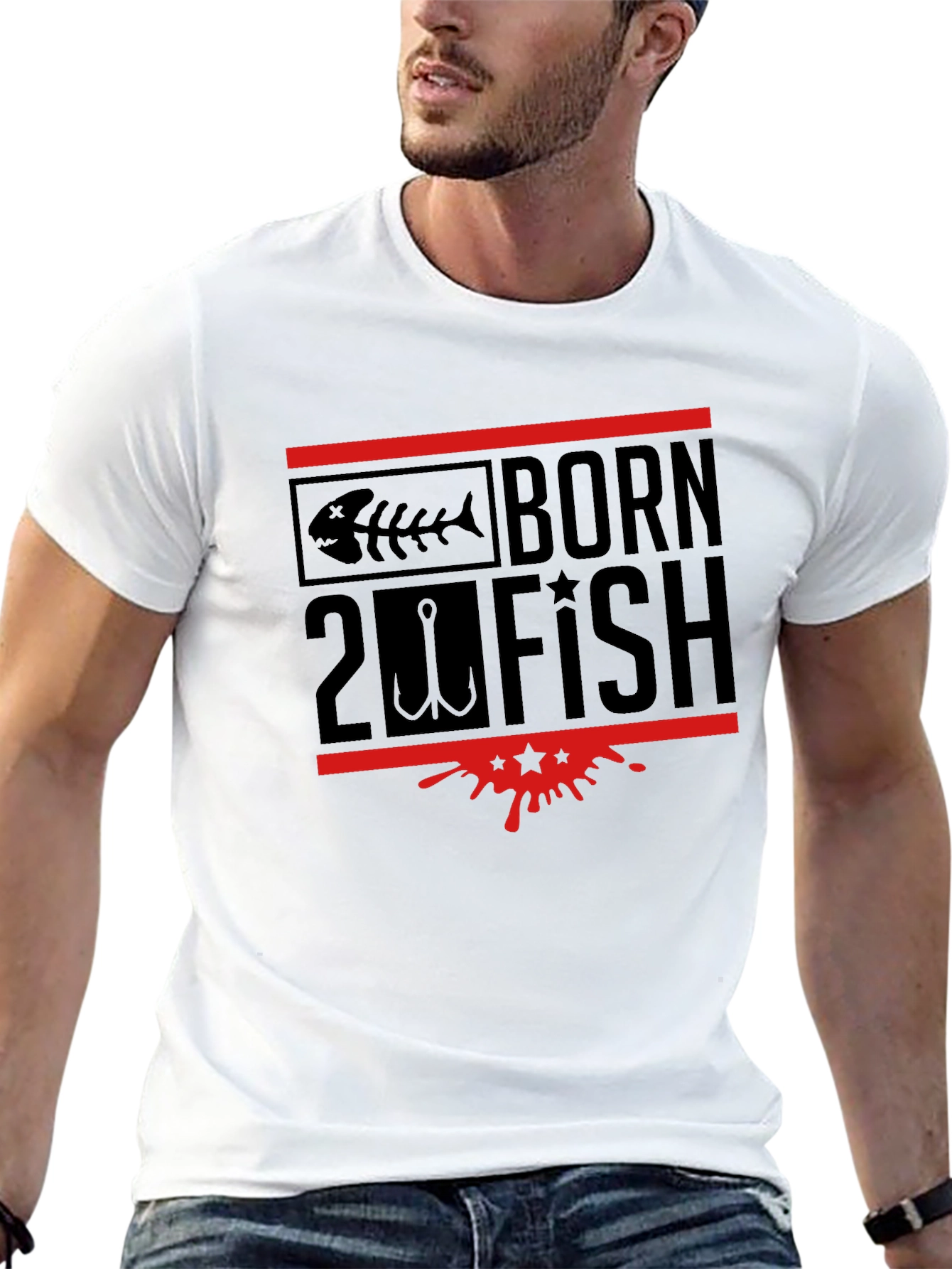 Born 2 Fish Graphic Tee - Black