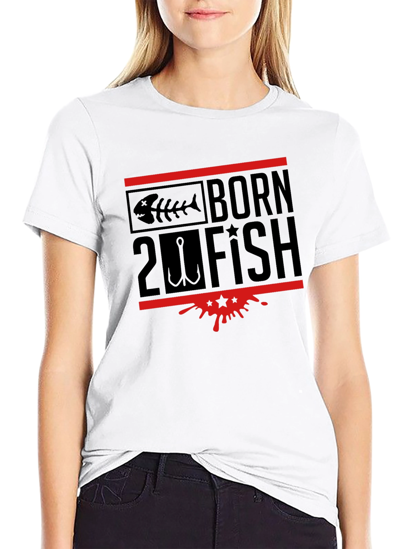 Born 2 Fish Graphic Tee - Black