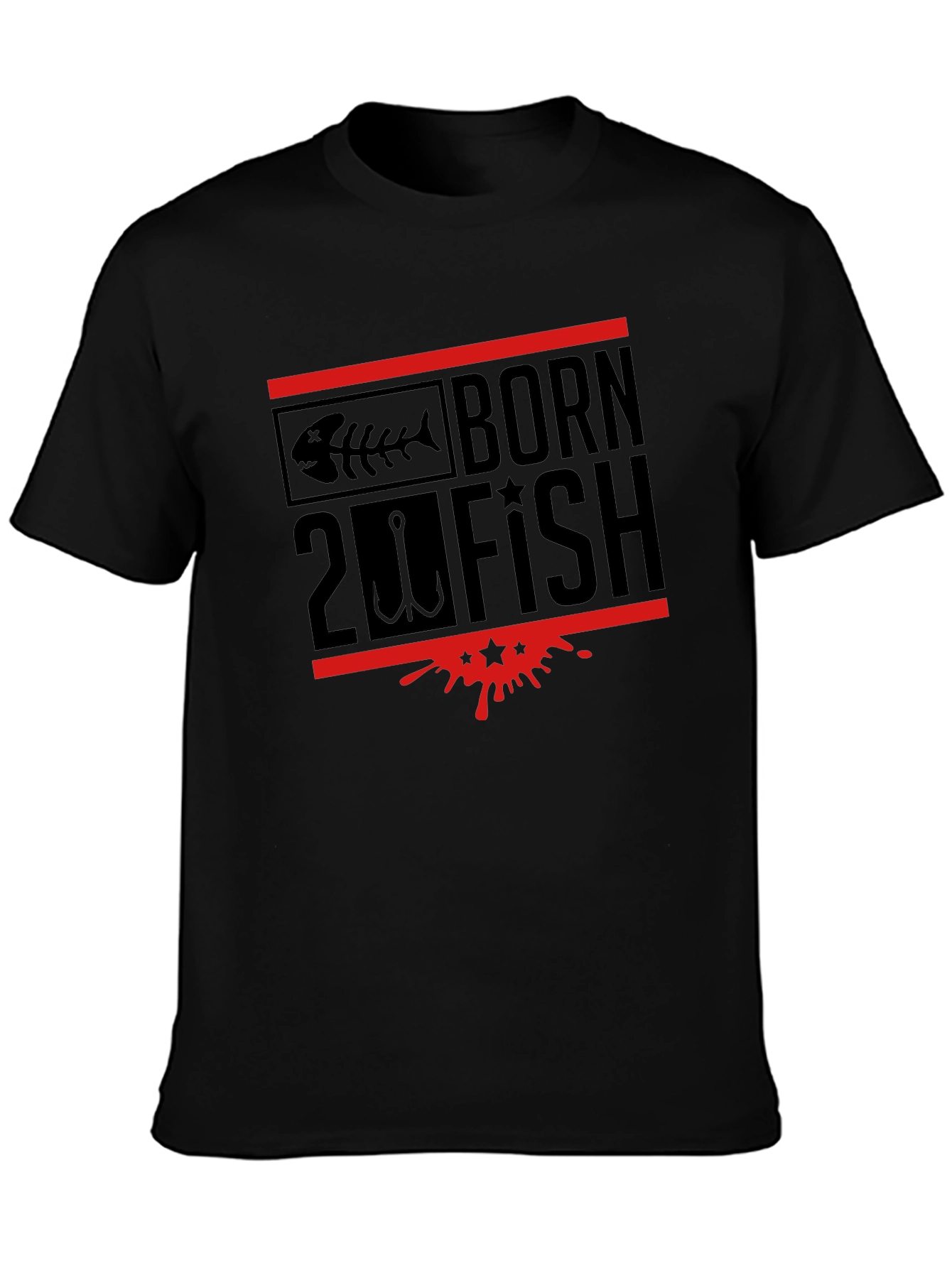 Born 2 Fish Graphic Tee - Black