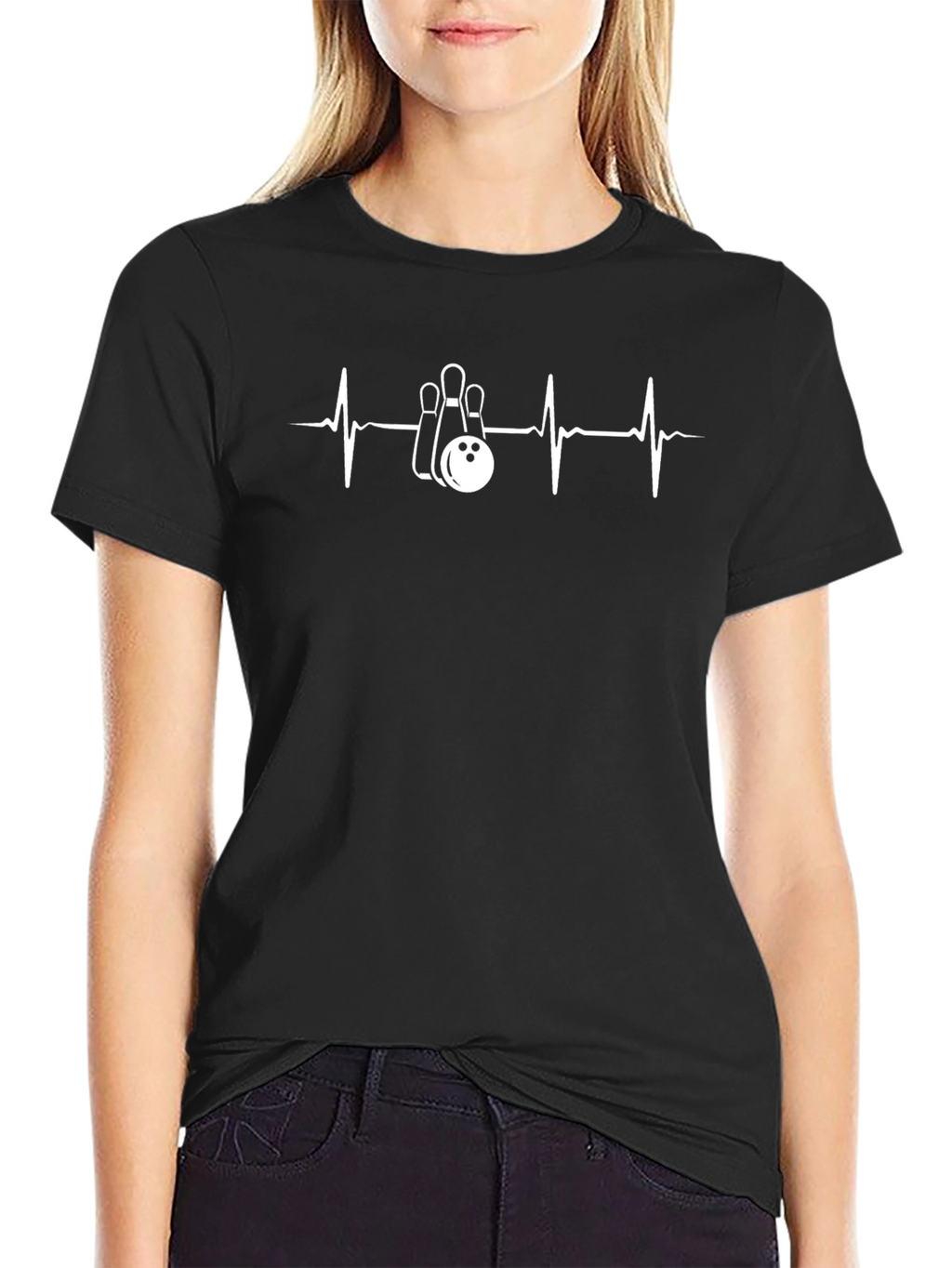 Bowling Heartbeat T-Shirt - Unique Graphic Tee