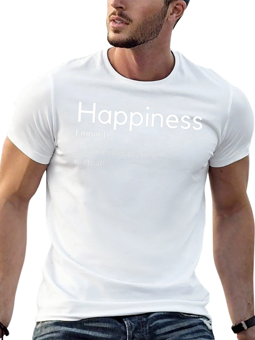 Happiness Definition Black T-Shirt