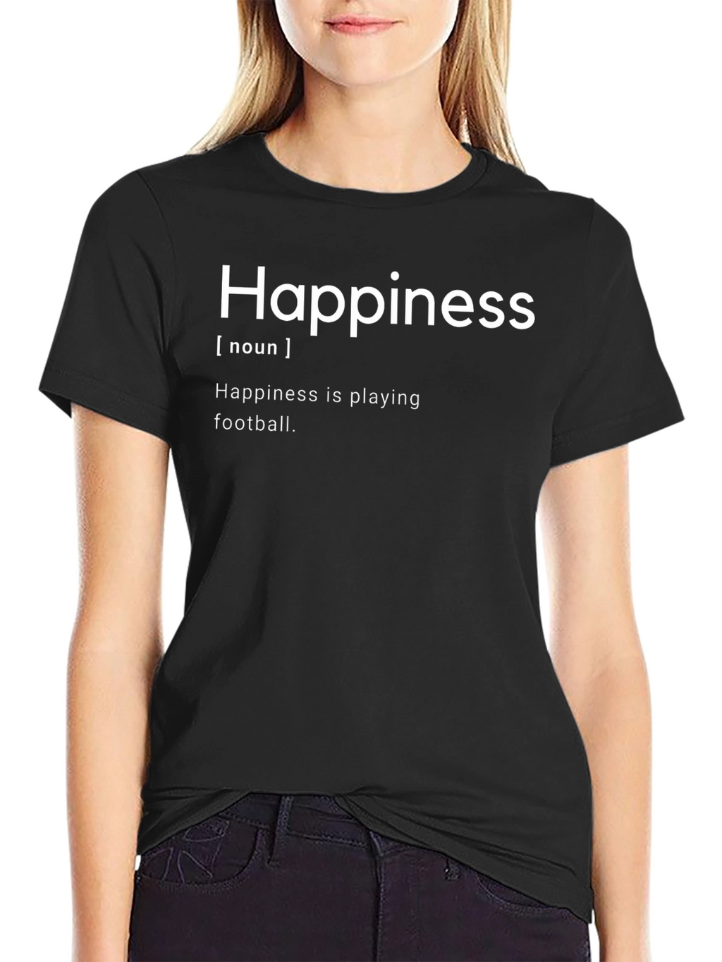 Happiness Definition Black T-Shirt