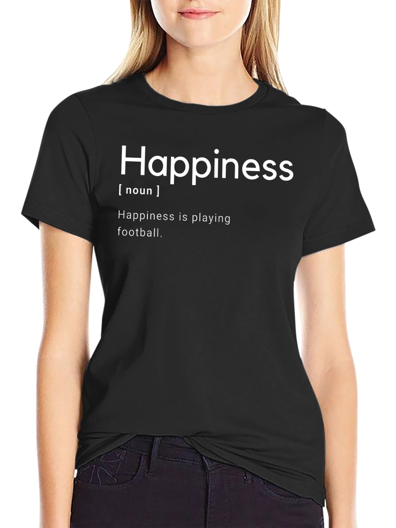 Happiness Definition Black T-Shirt