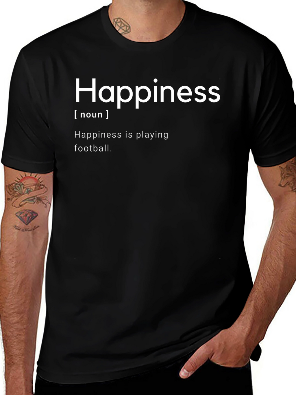 Happiness Definition Black T-Shirt