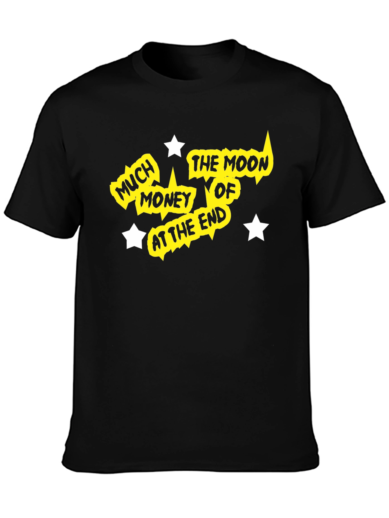 Much Money the Moon Graphic Tee - Black
