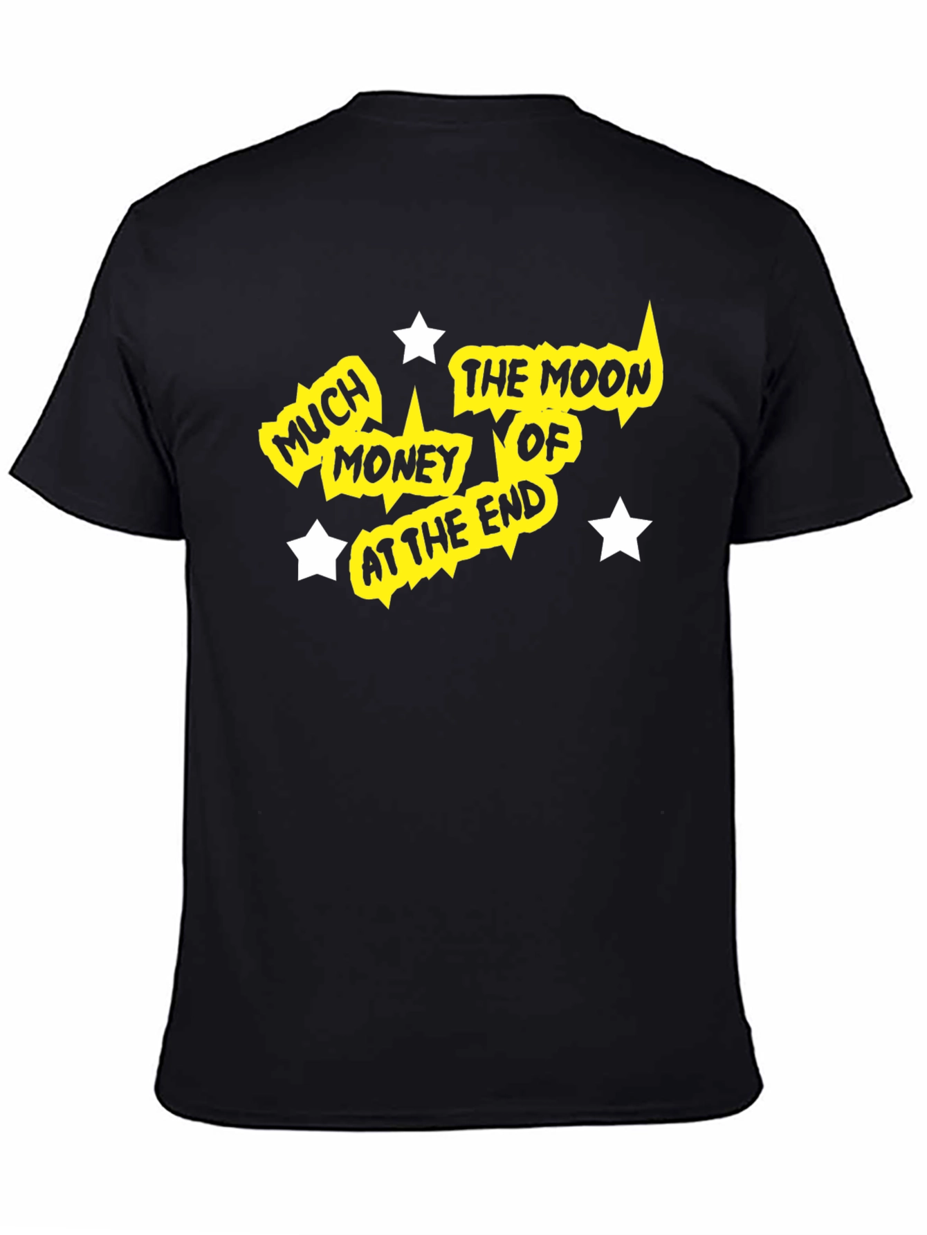 Much Money the Moon Graphic Tee - Black