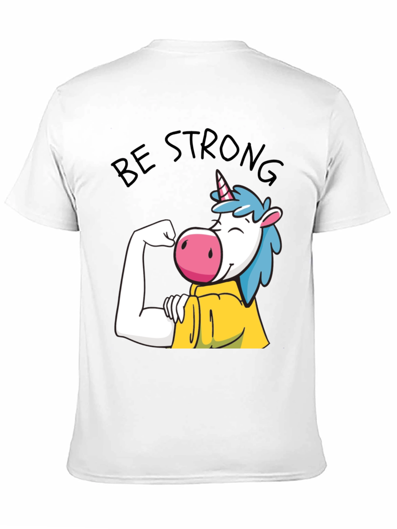 Be Strong Unicorn Graphic Tee - Black