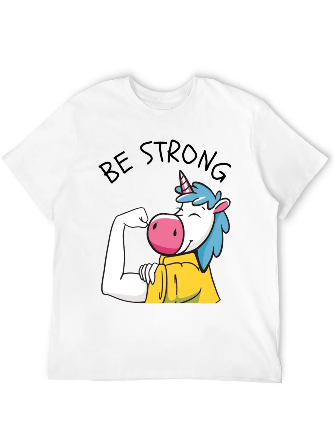 Be Strong Unicorn Graphic Tee - Black