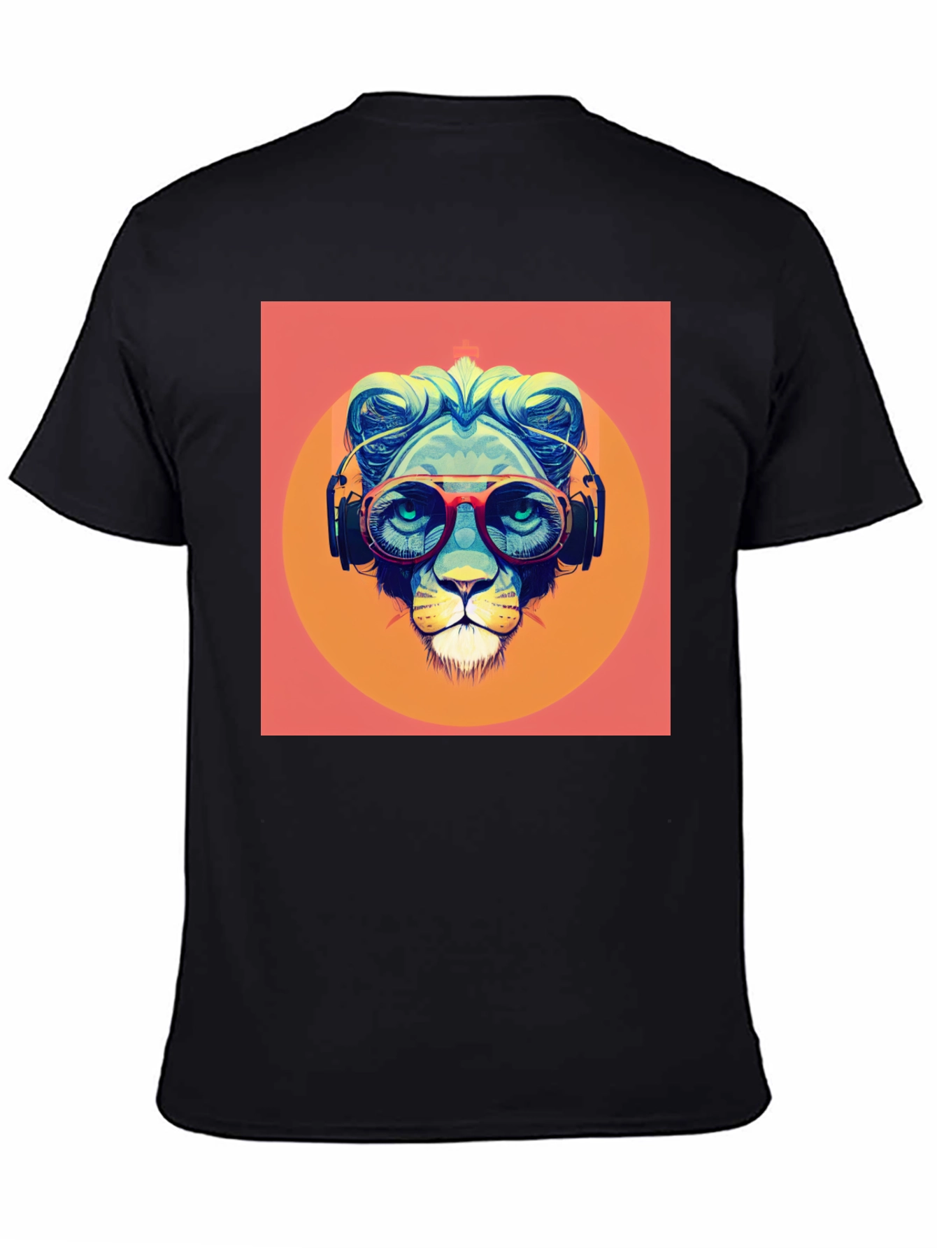 Cool Lion Graphic Tee - Stylish Black T-Shirt