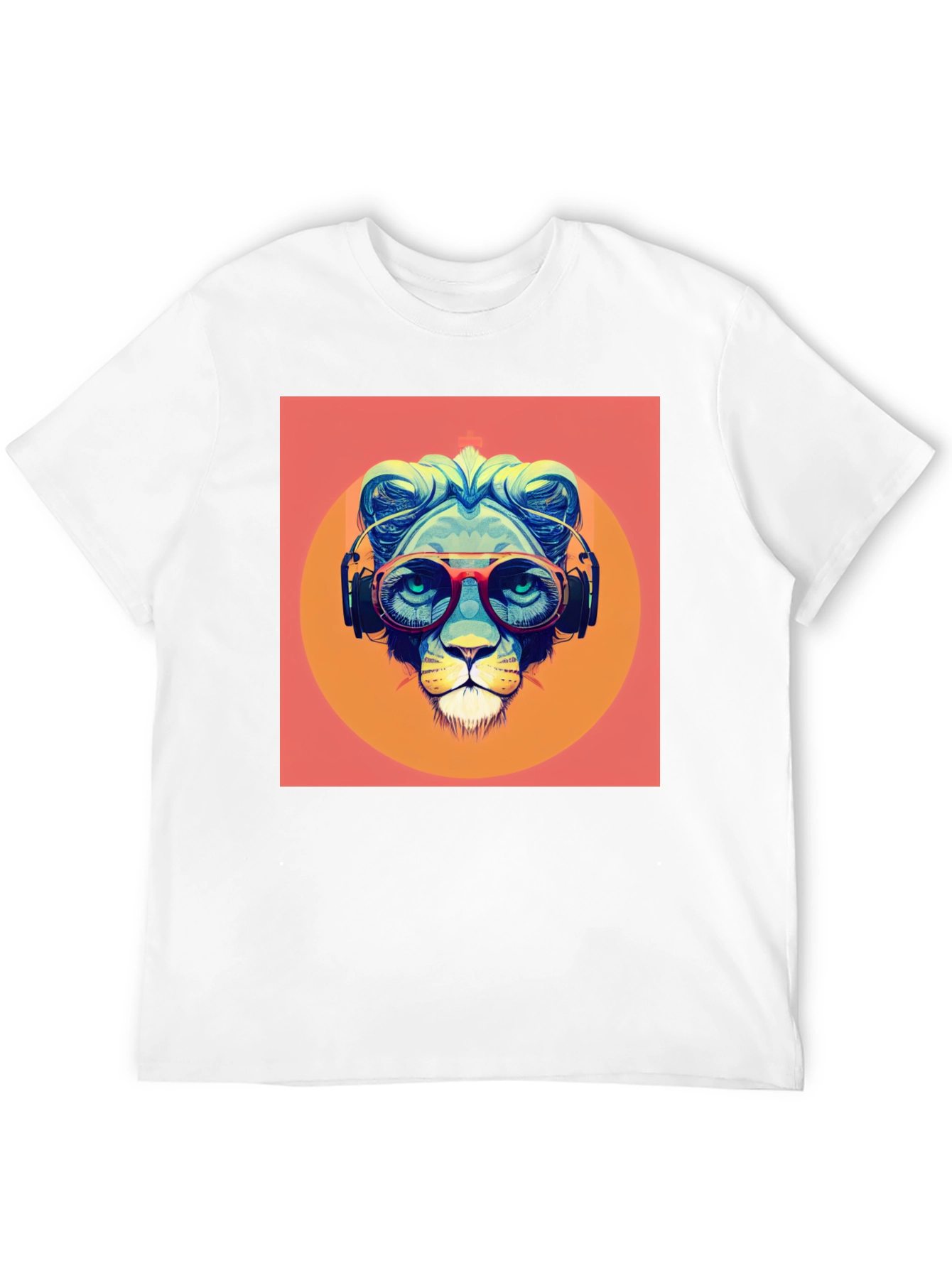 Cool Lion Graphic Tee - Stylish Black T-Shirt