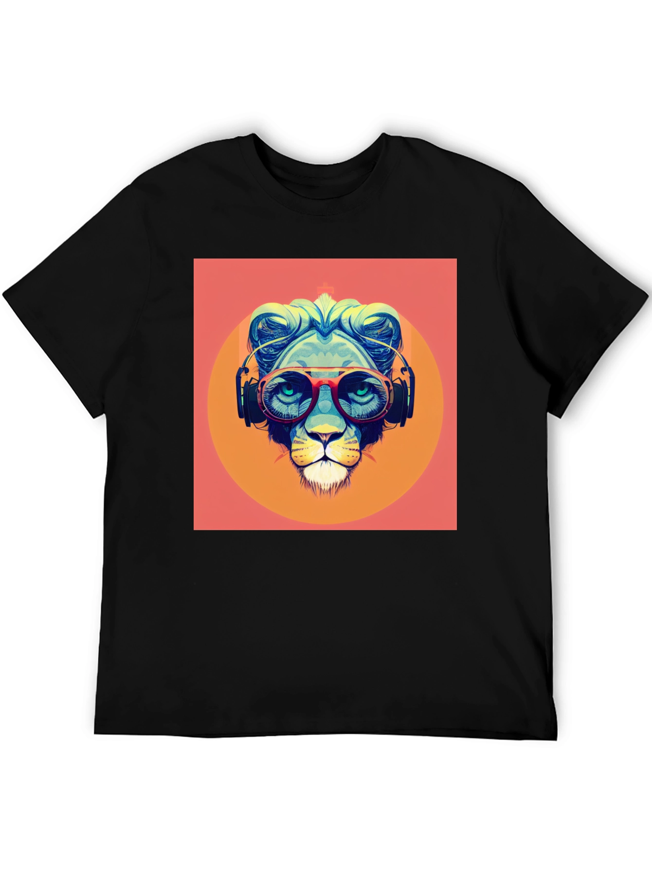 Cool Lion Graphic Tee - Stylish Black T-Shirt